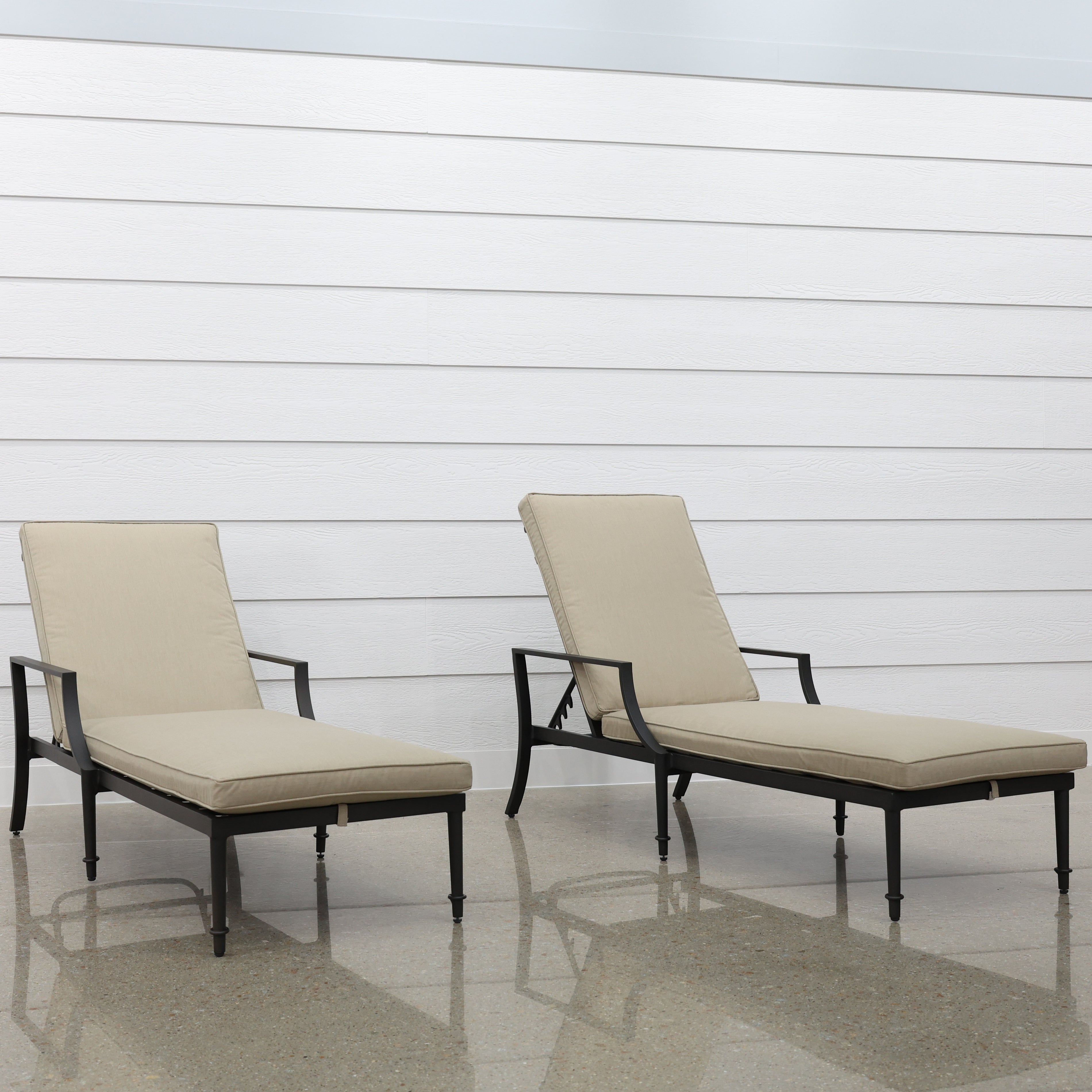 Elmore Sun Lounge Set Of 2 - Rustic Black