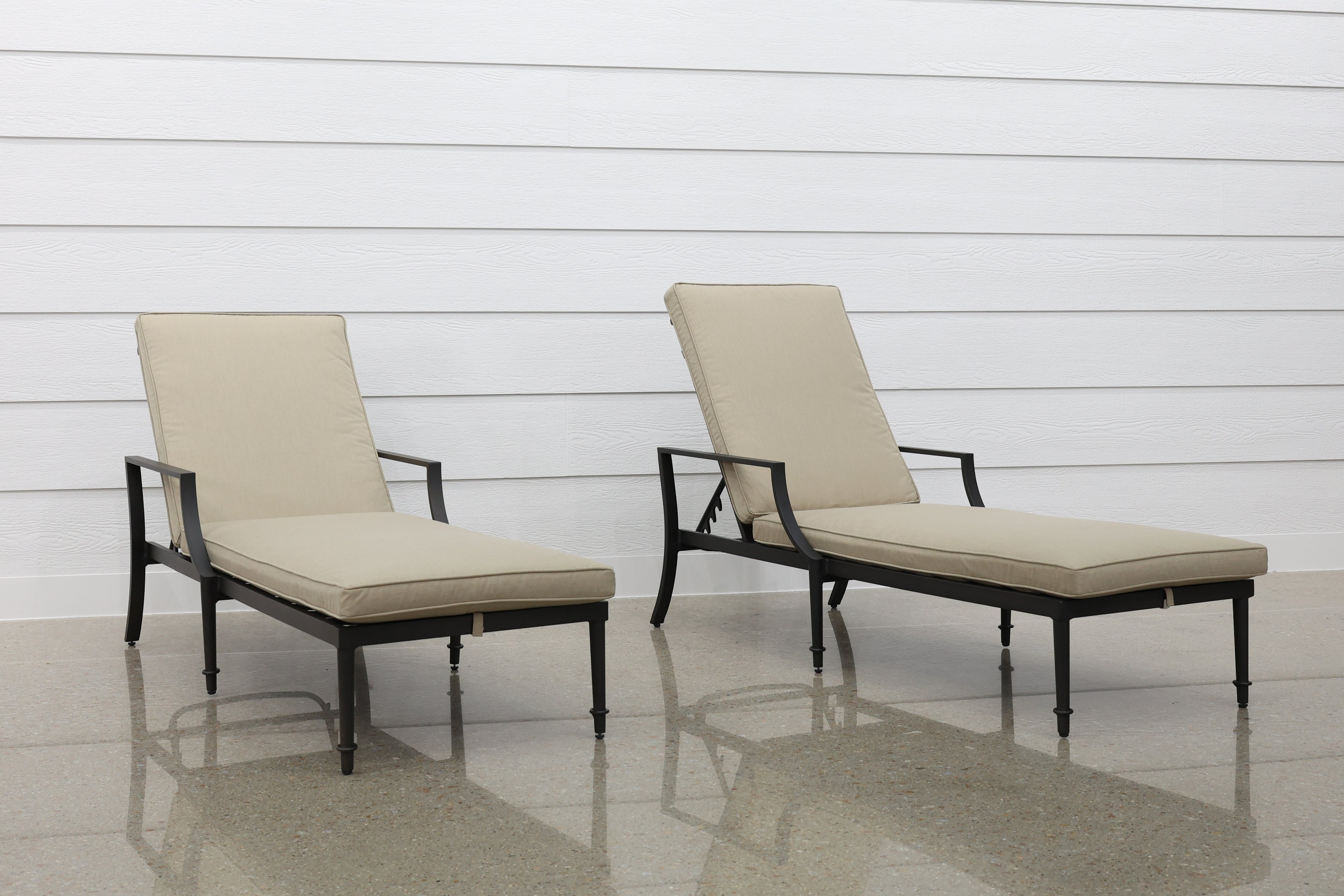 Elmore Sun Lounge Set Of 2 - Rustic Black
