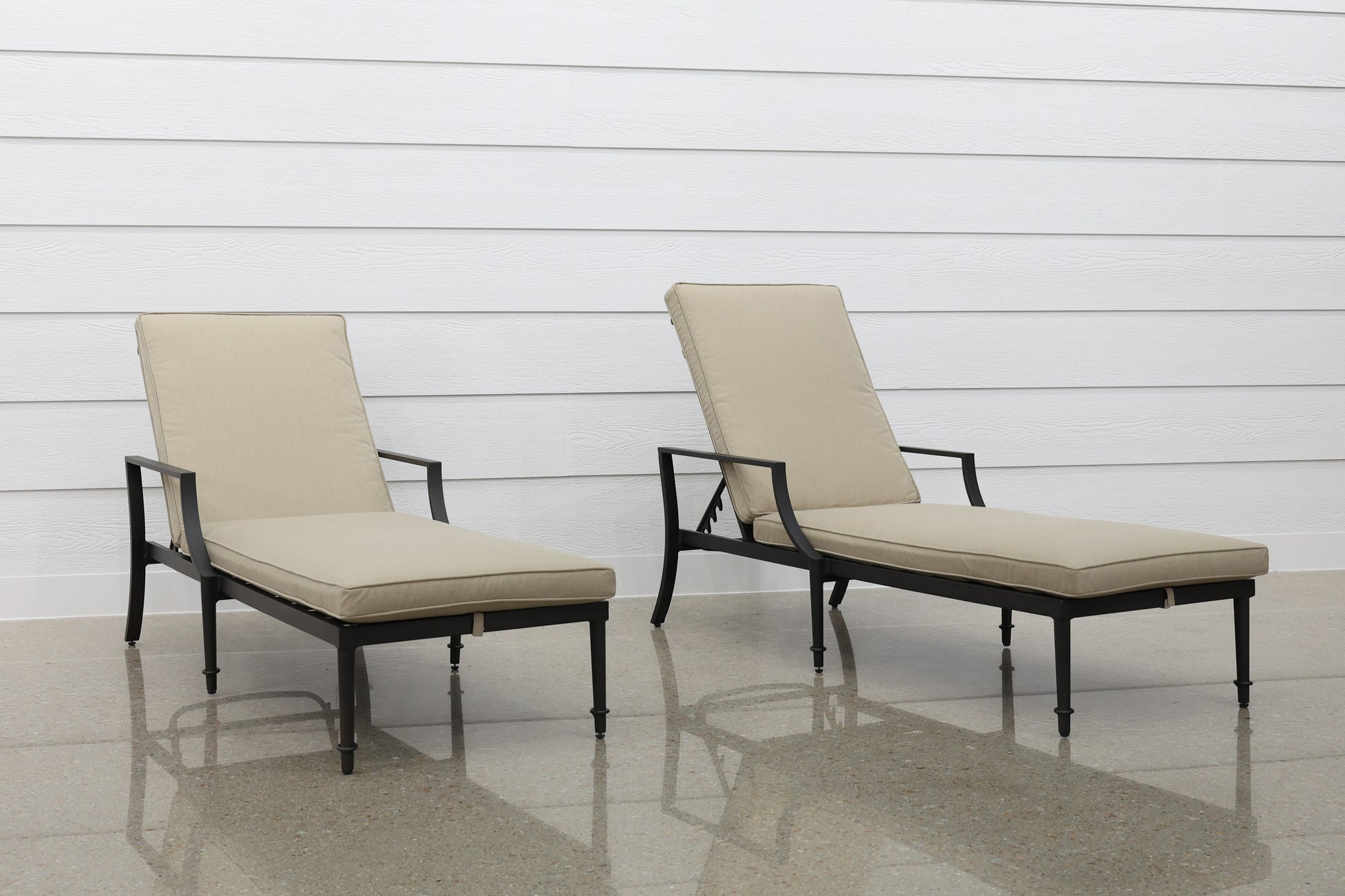 Elmore Sun Lounge Set Of 2 - Rustic Black