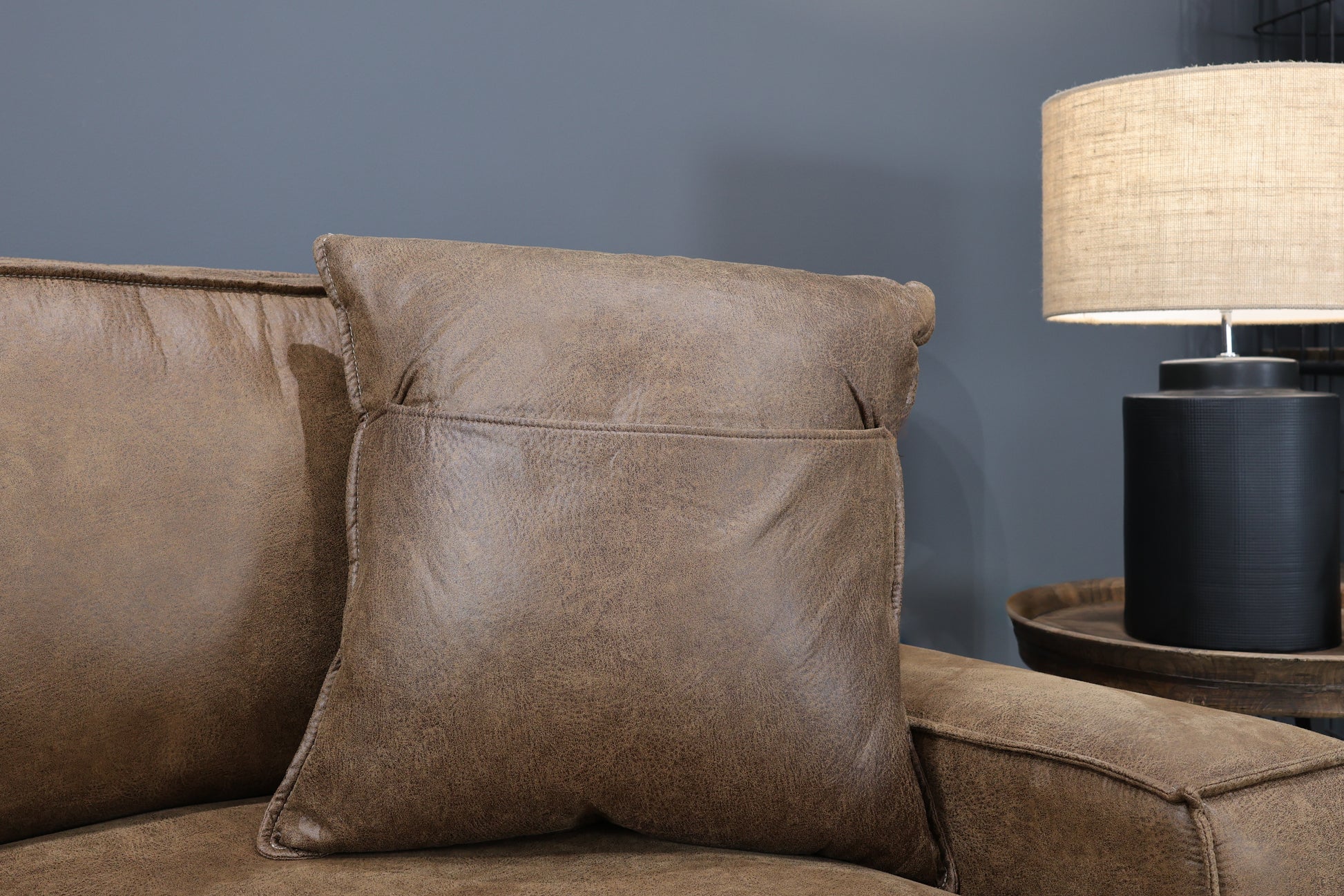 Gembrook LHF Sofa Chaise - Tan Leather Air