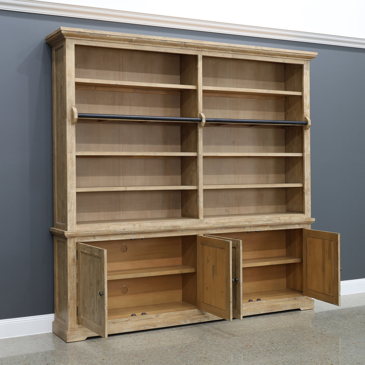 Provedore Natural Large Library w/ Decorative Ladder