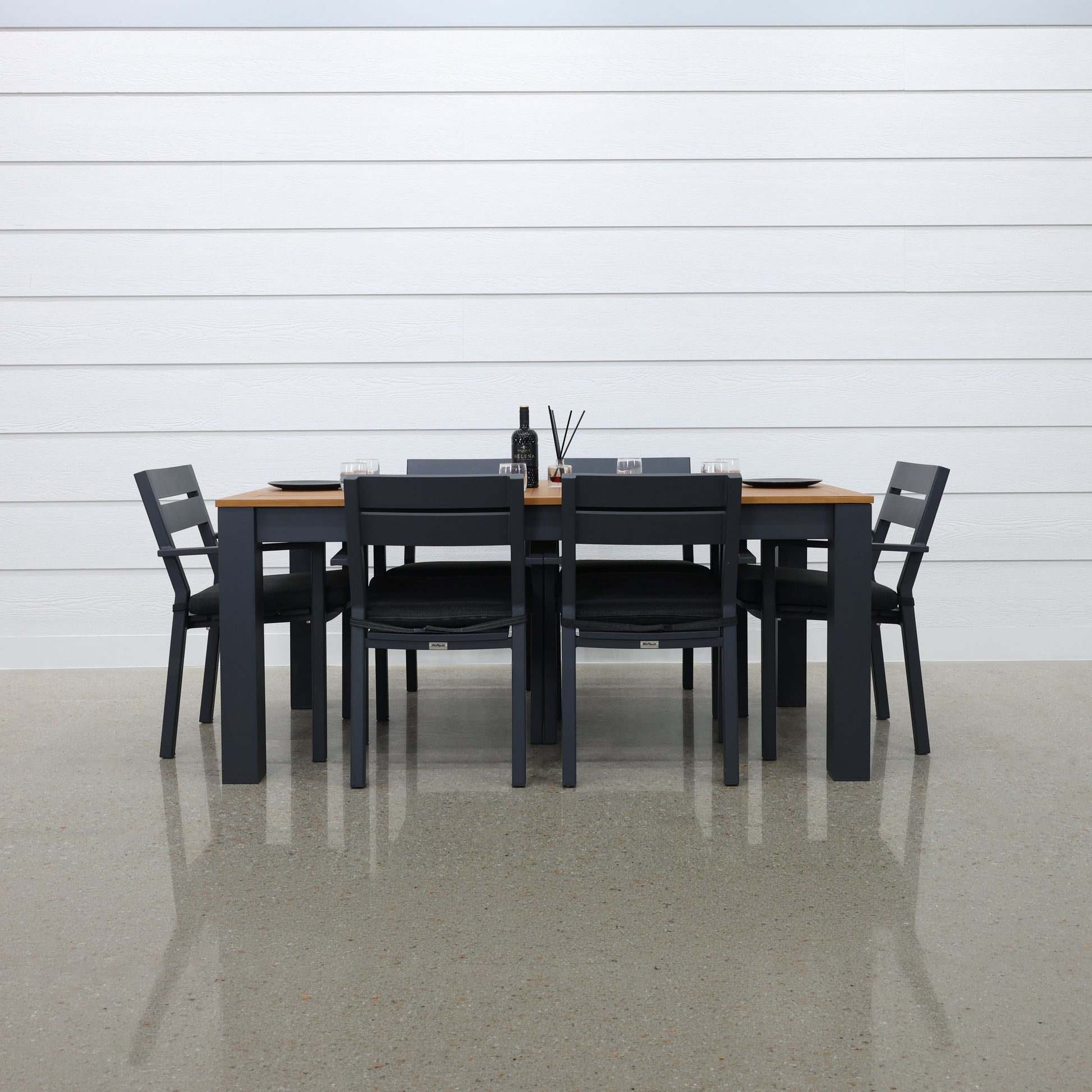 Mildura Rectangle Dining Table - Charcoal