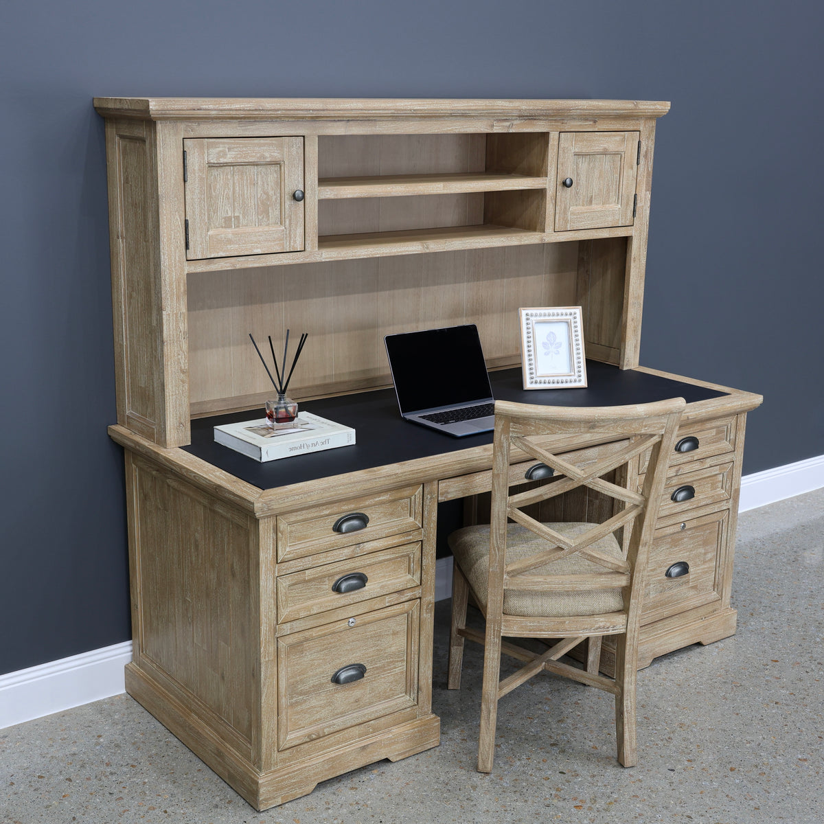 Provedore Natural Desk & Hutch