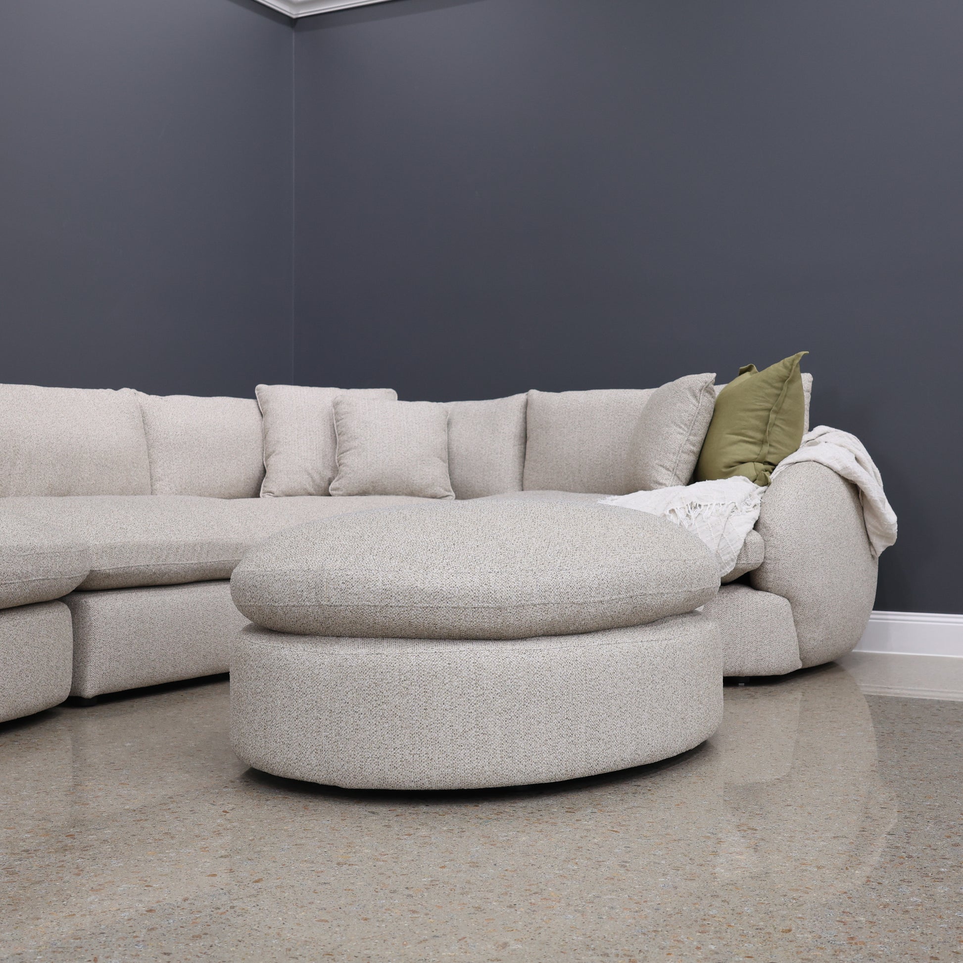 Richmond Oversized Accent Ottoman - Oatmeal