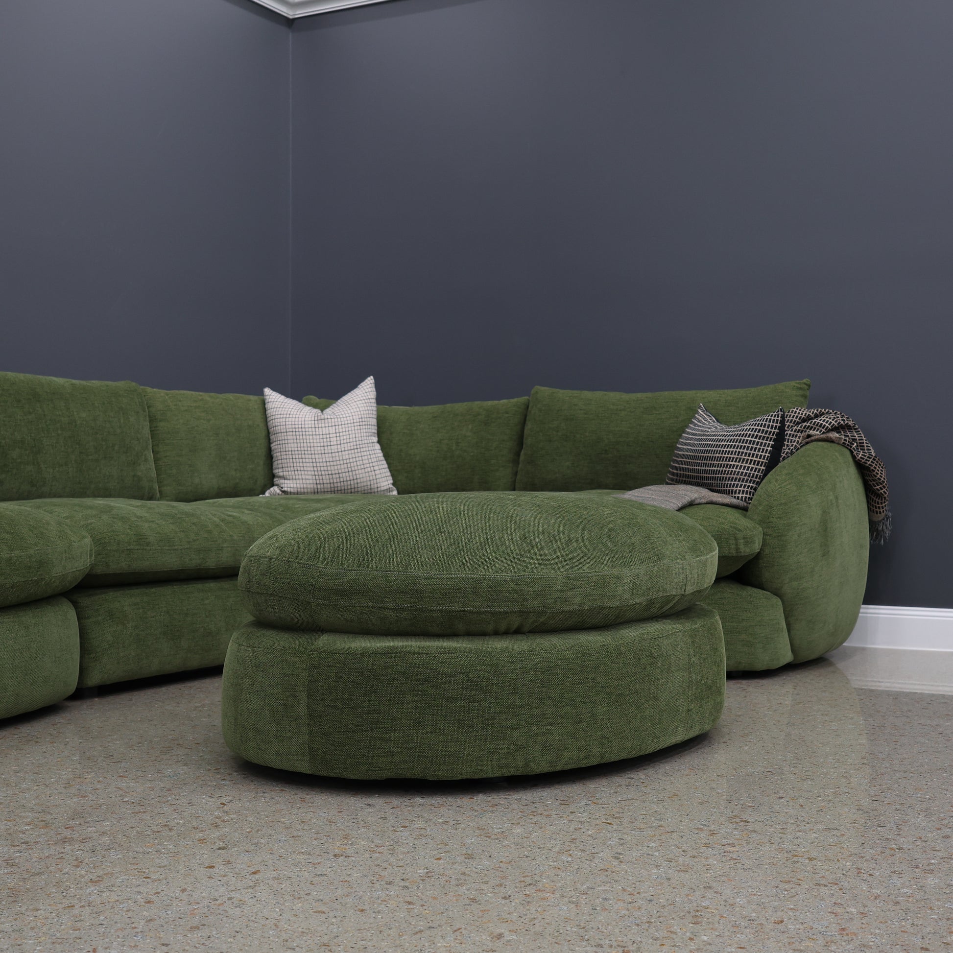 Richmond Oversized Accent Ottoman - Fern