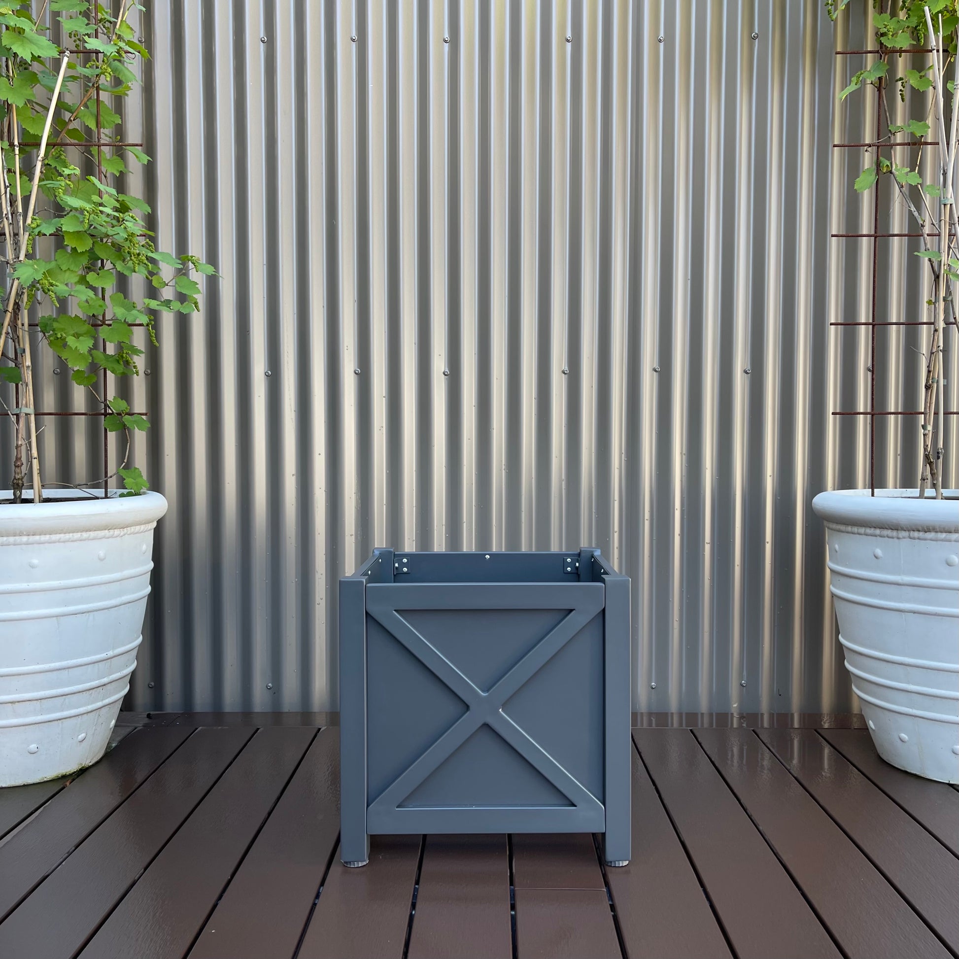 Ava Square Planter Boxes Charcoal