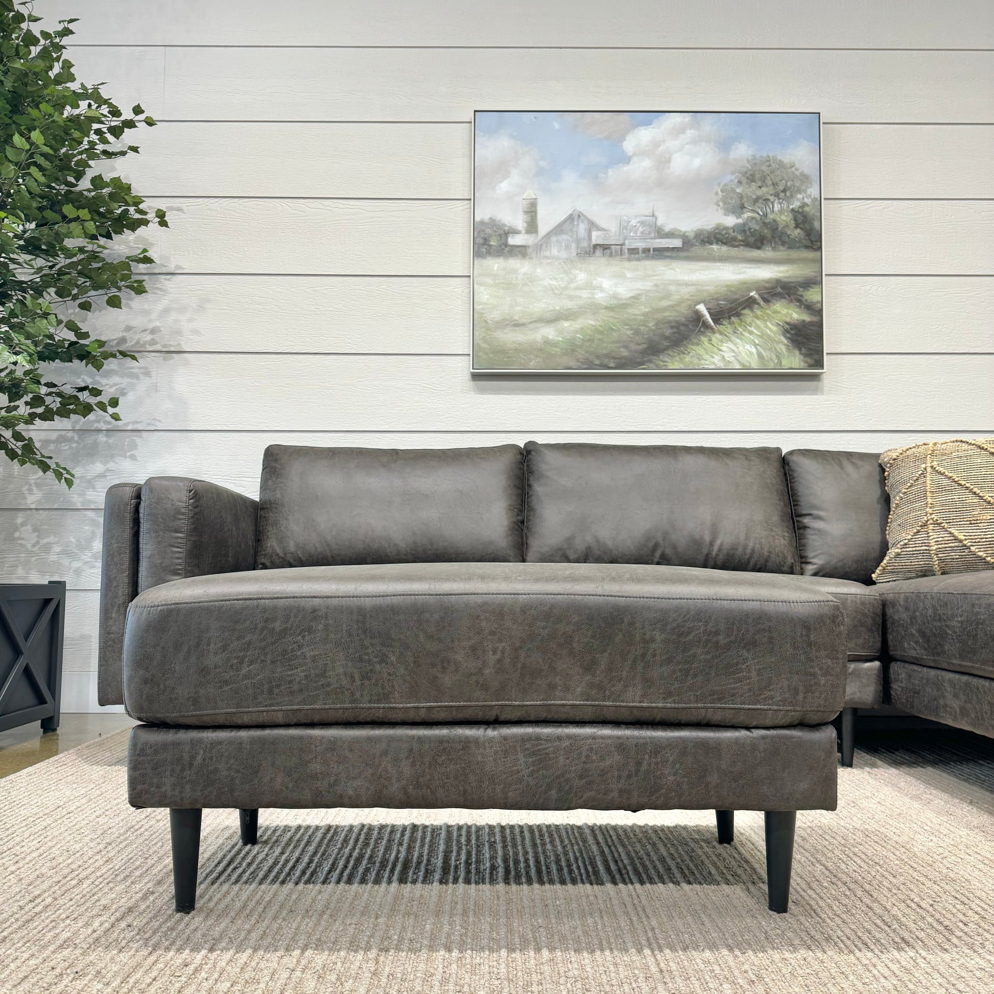 Canberra Ottoman - Highland Slate