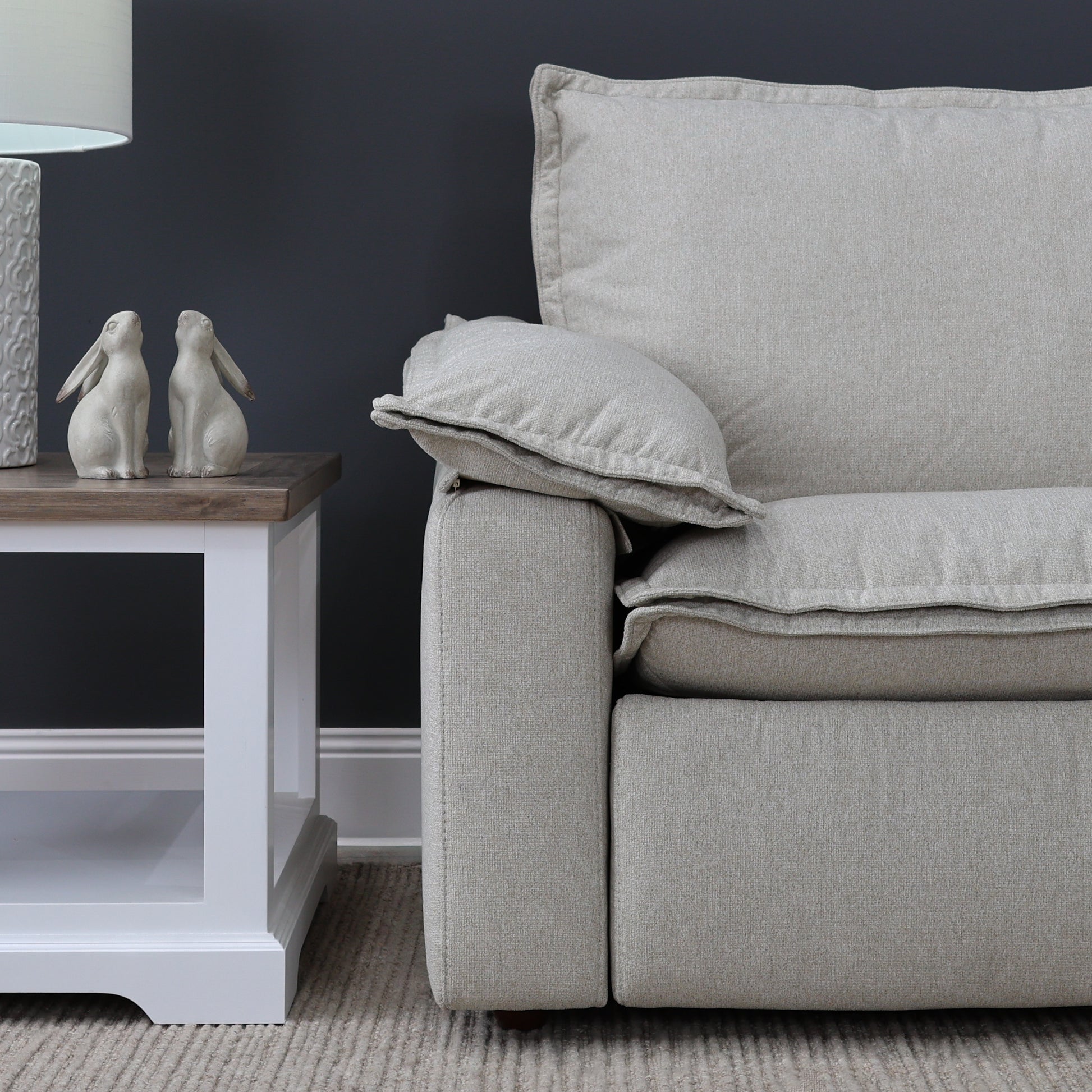 Portland Electric Reclining 2 Seater - Shell (Water Repellent Fabric)