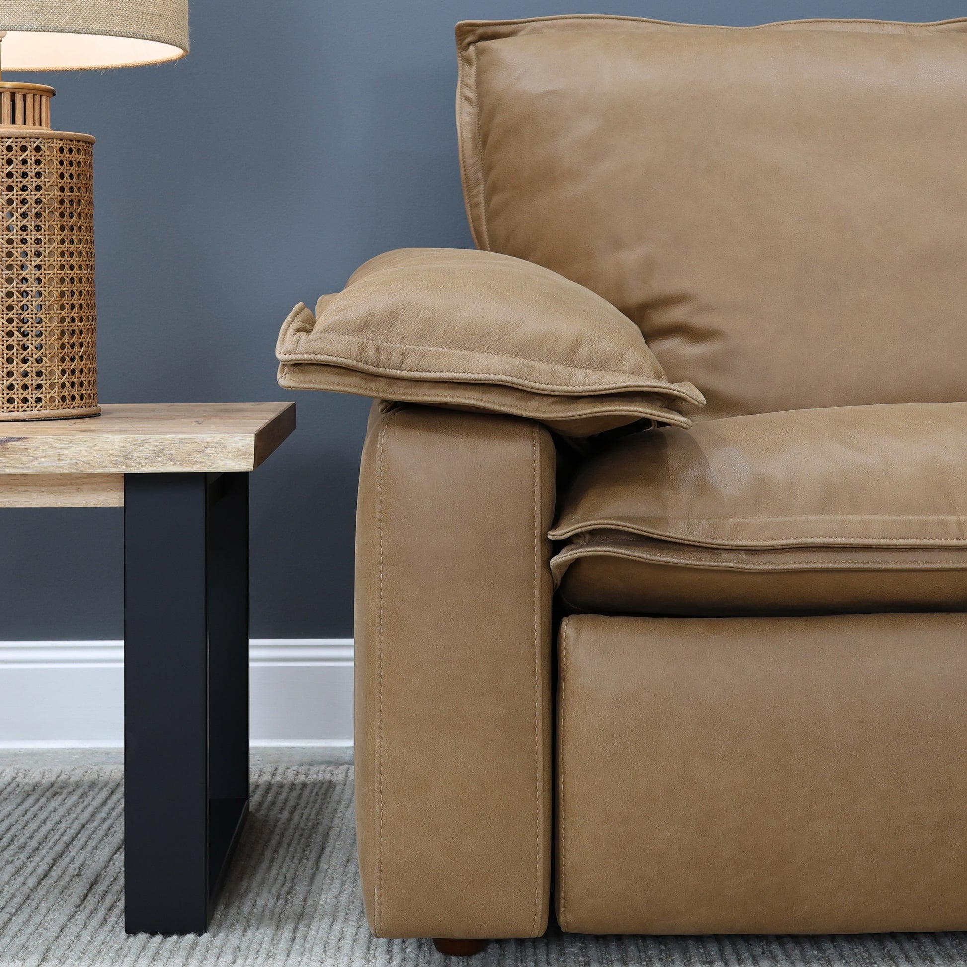 Portland Electric Recliner - Tan Leather