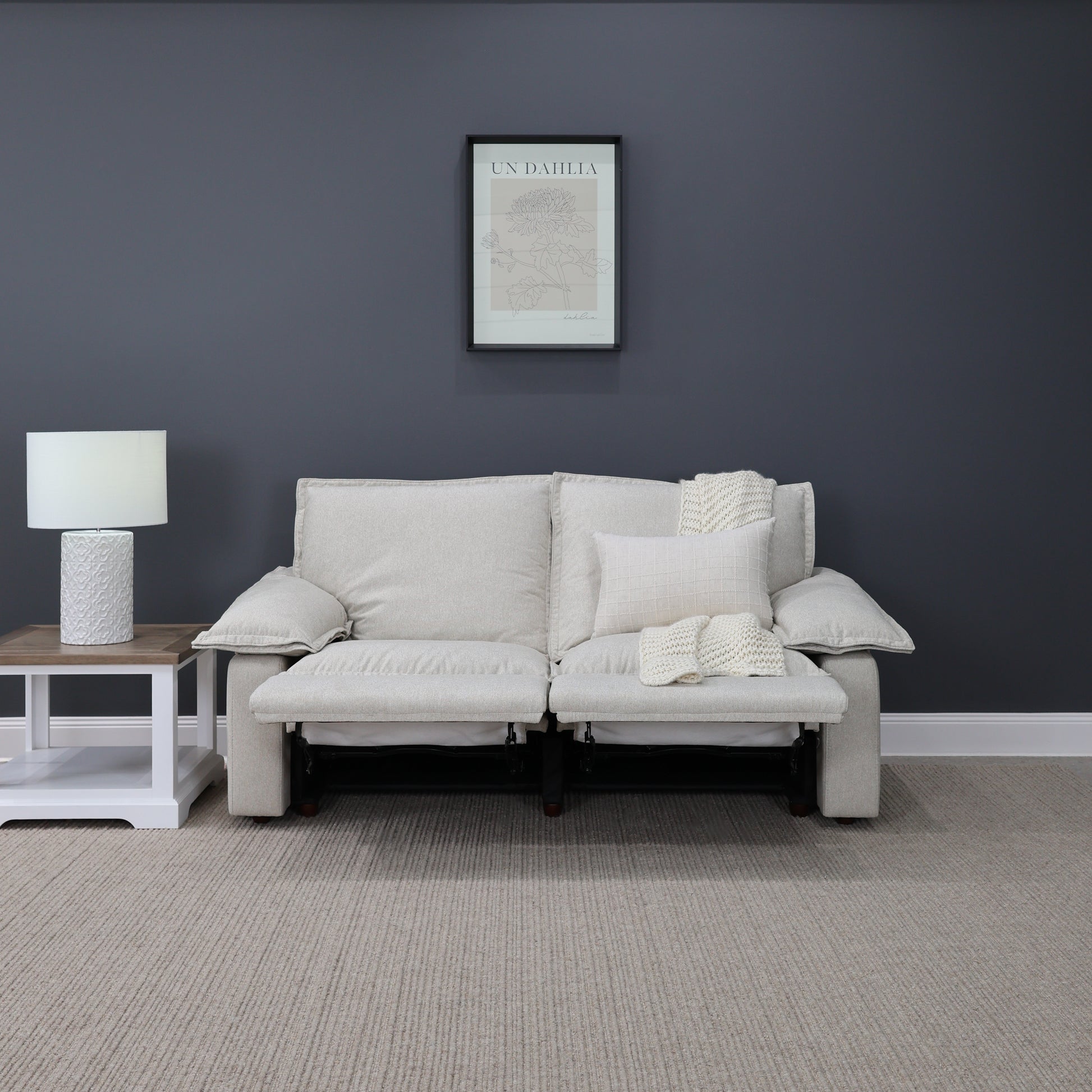 Portland Electric Reclining 2 Seater - Shell (Water Repellent Fabric)