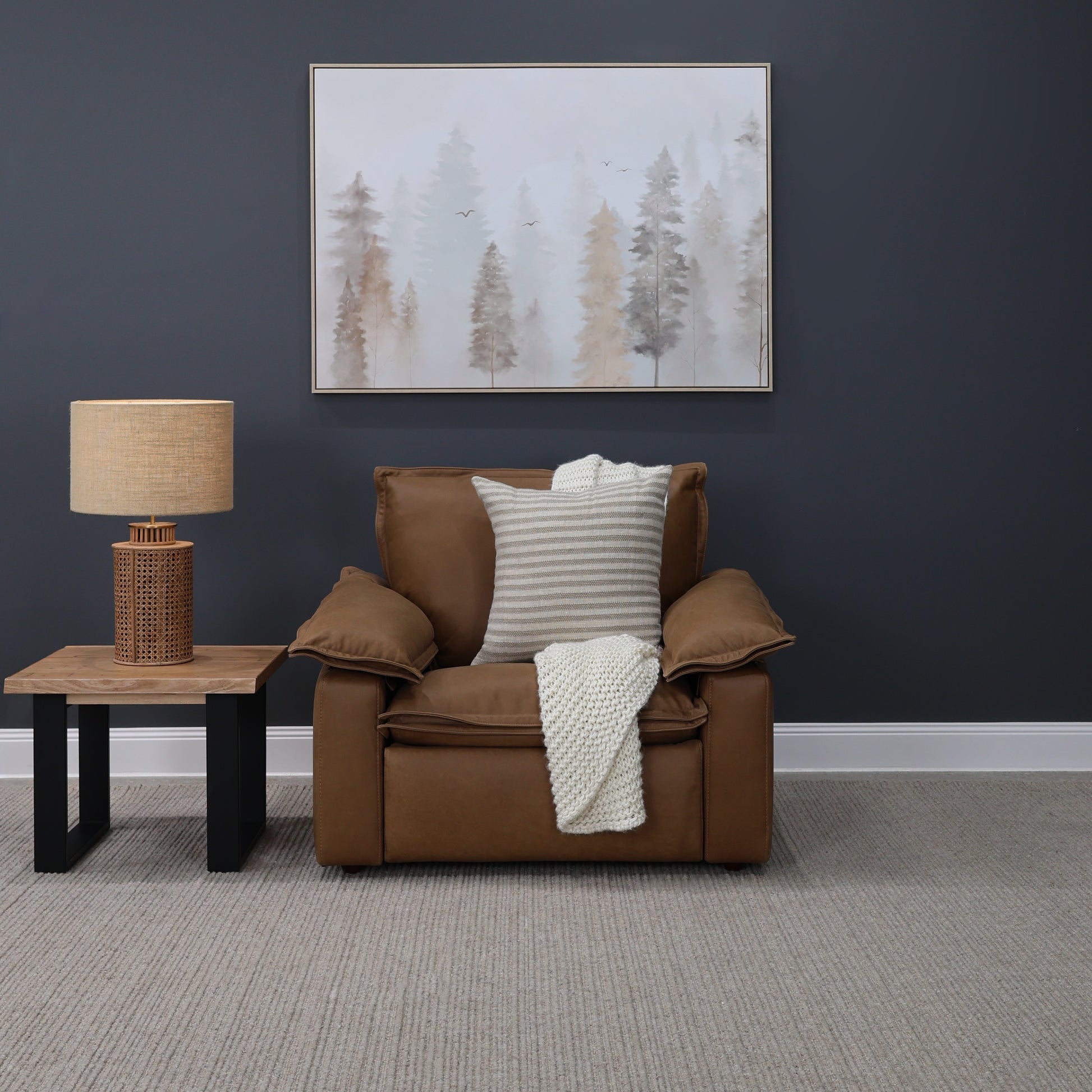 Portland Electric Recliner - Tan Leather