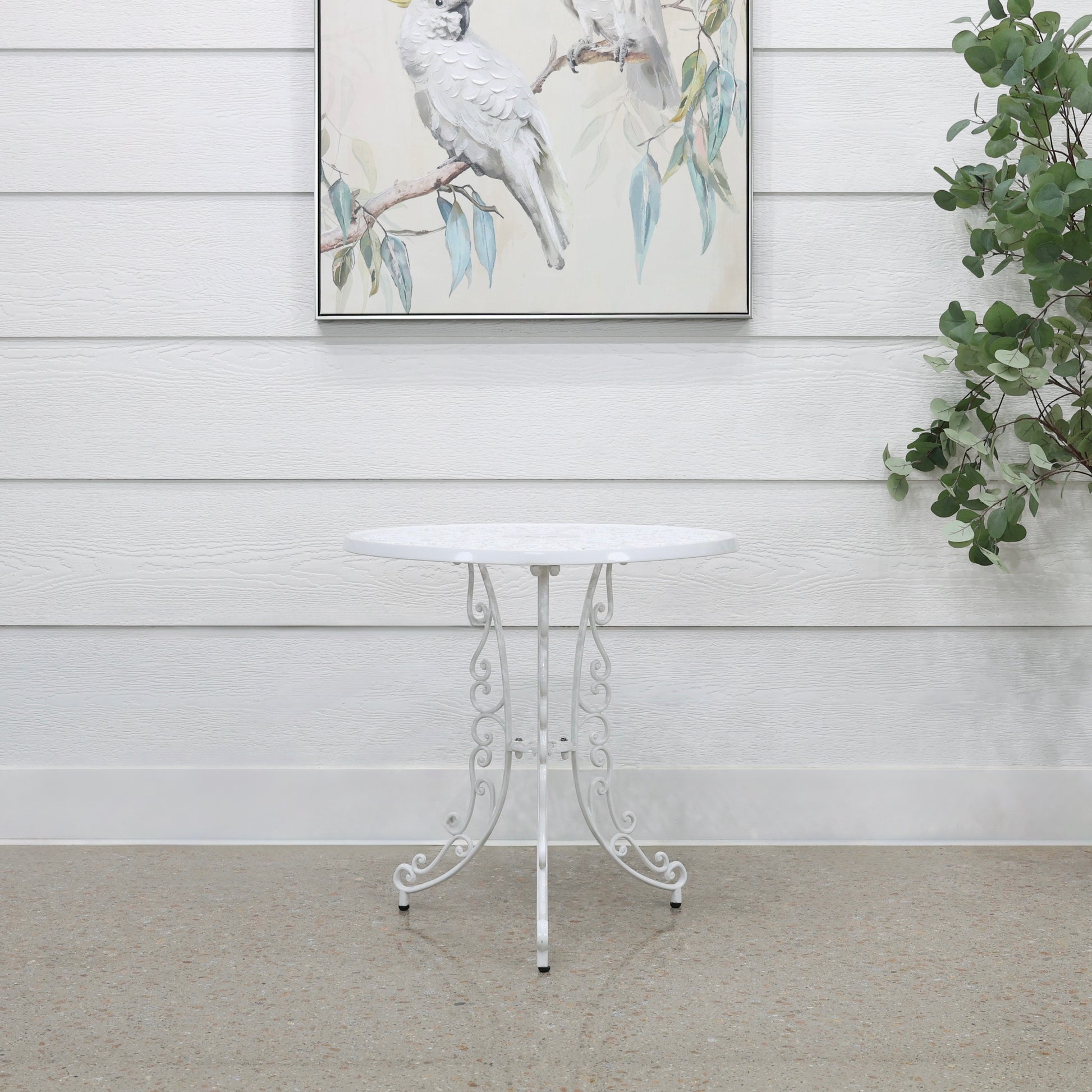 Crown Bistro Chair & Table Set - White