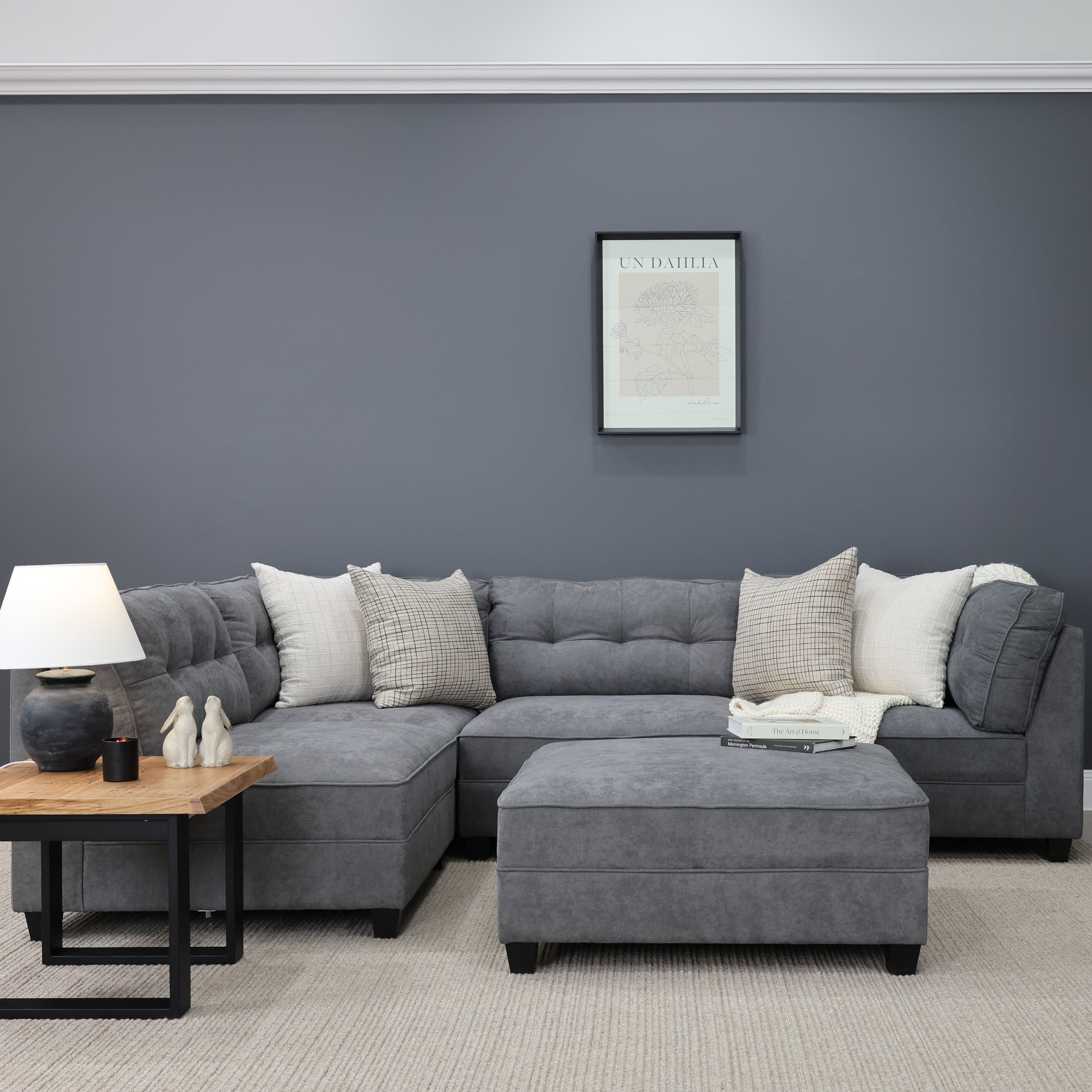 York 4 Seater Lounge & Ottoman