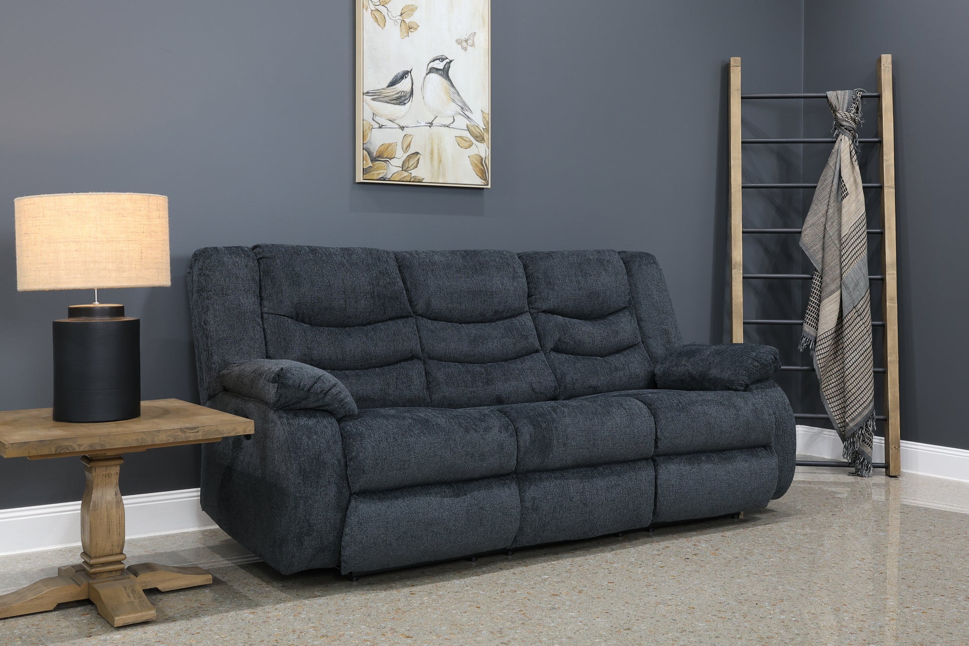 Werribee Electric Reclining Sofa - Caviar