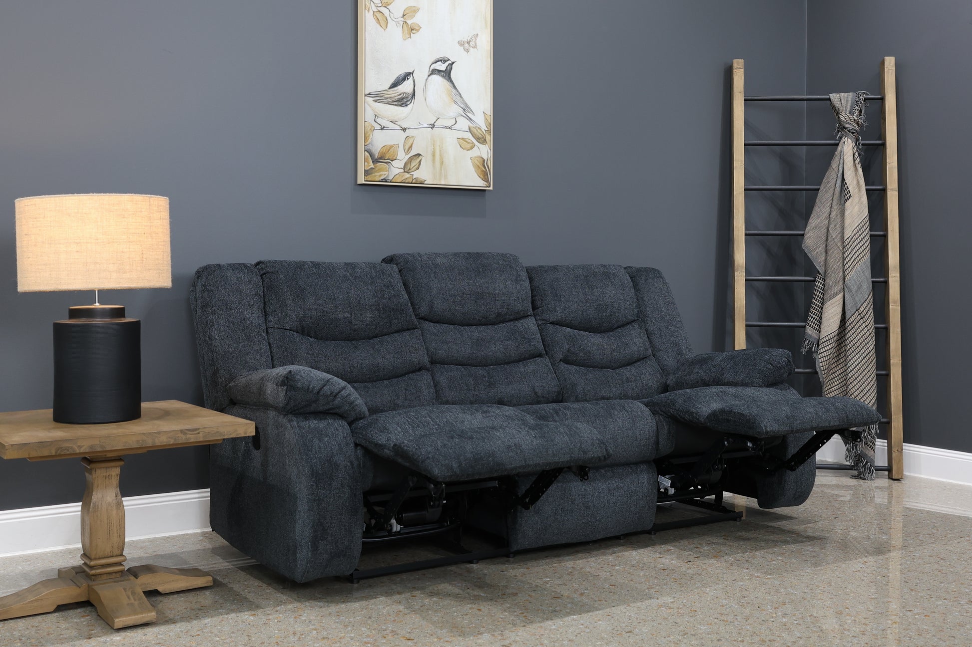 Werribee Electric Reclining Sofa - Caviar