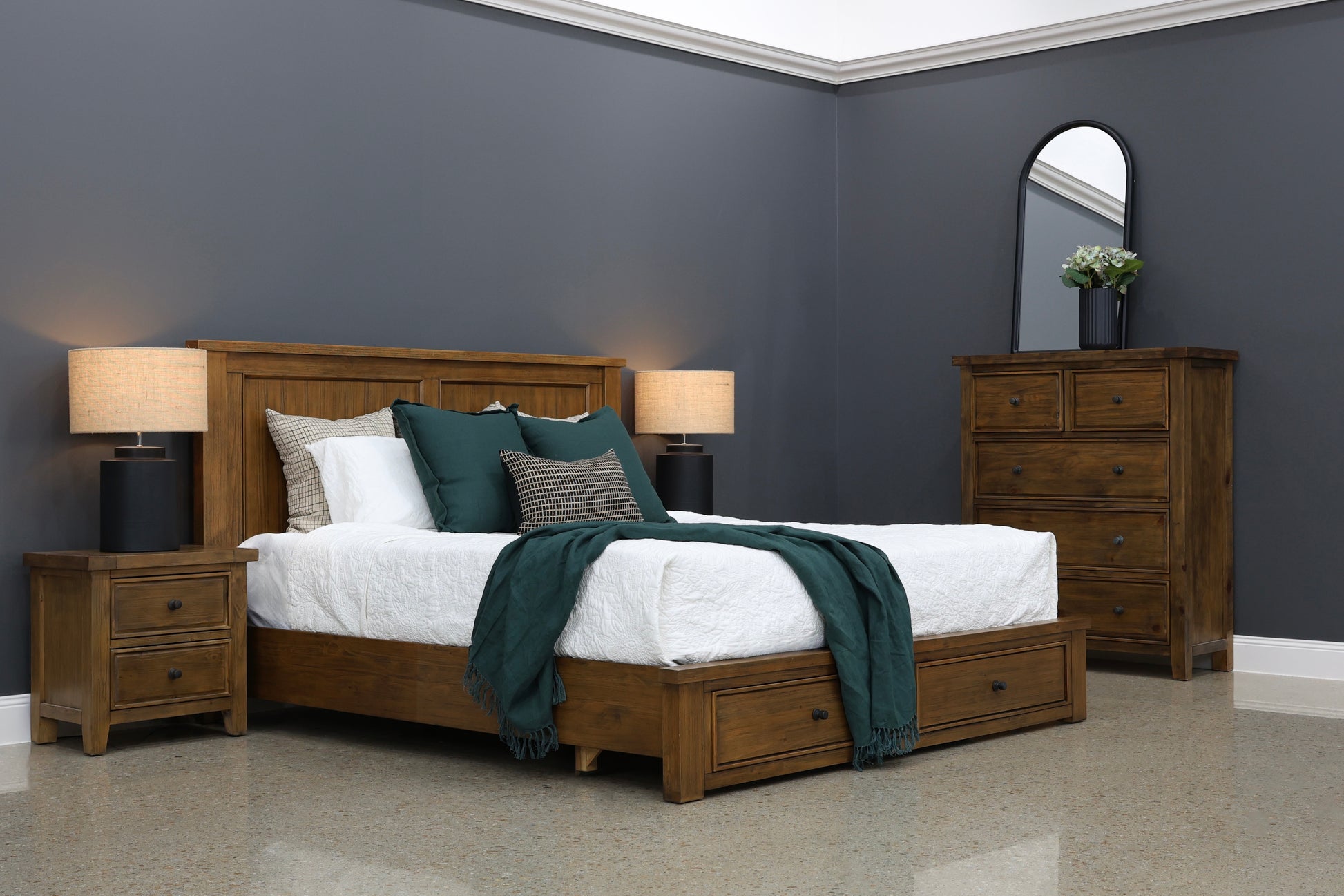 Leura Bed w/ 2 Storage Drawers