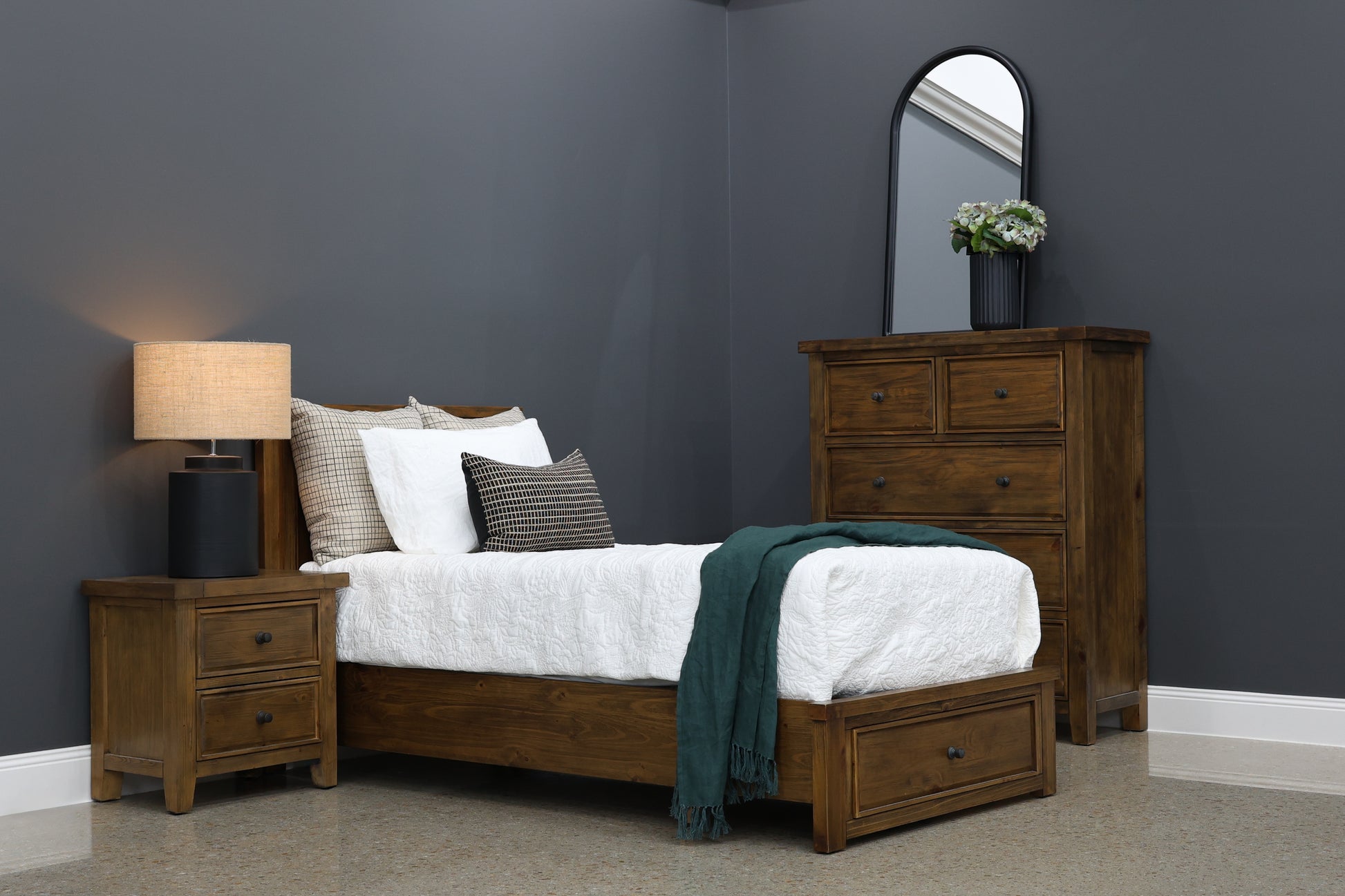 Leura Bed w/ Storage King Single