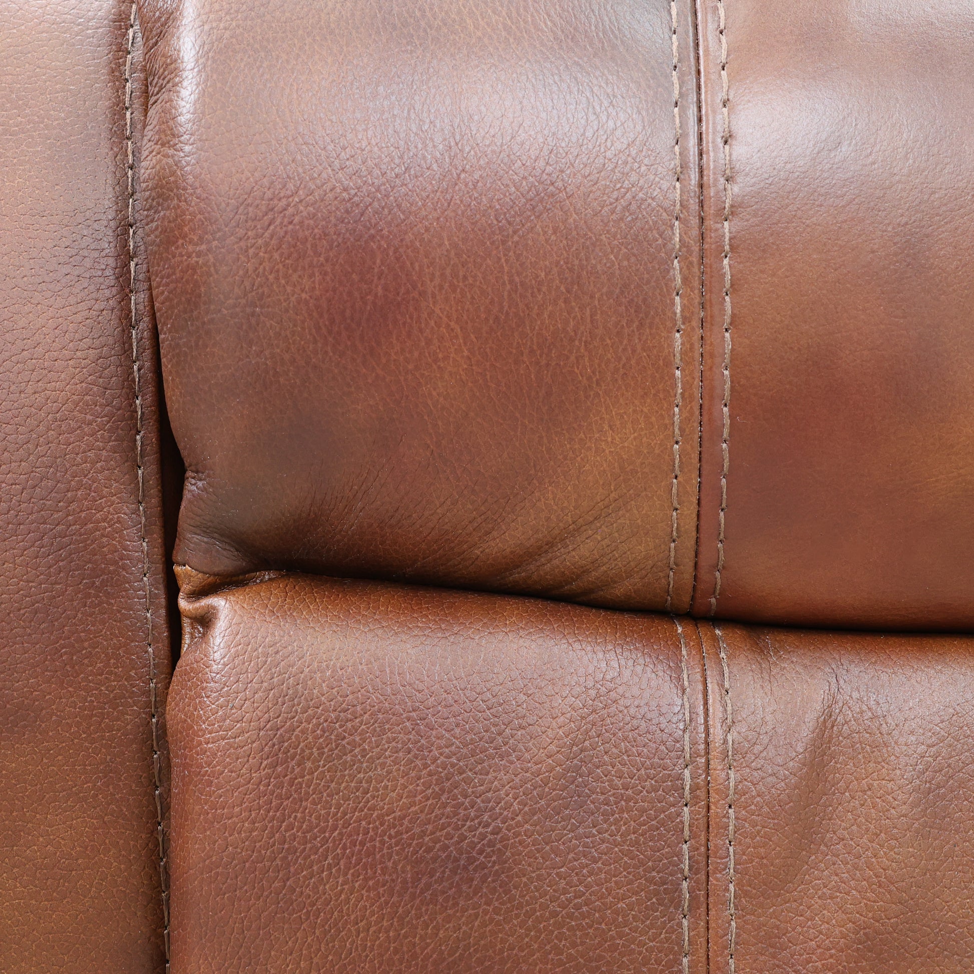 Belle Reclining 3 Seater - Tan Leather