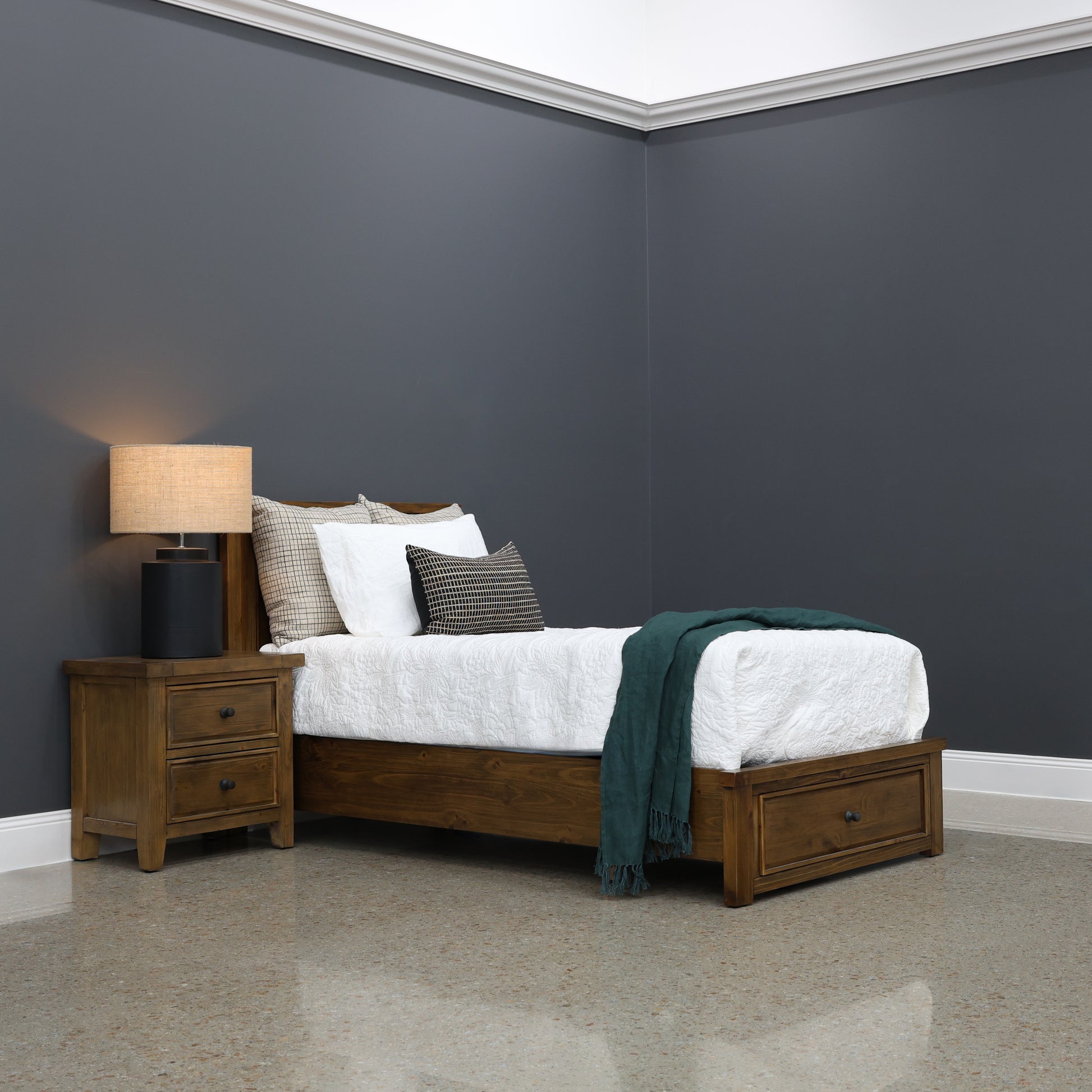 Leura Bed w/ Storage King Single