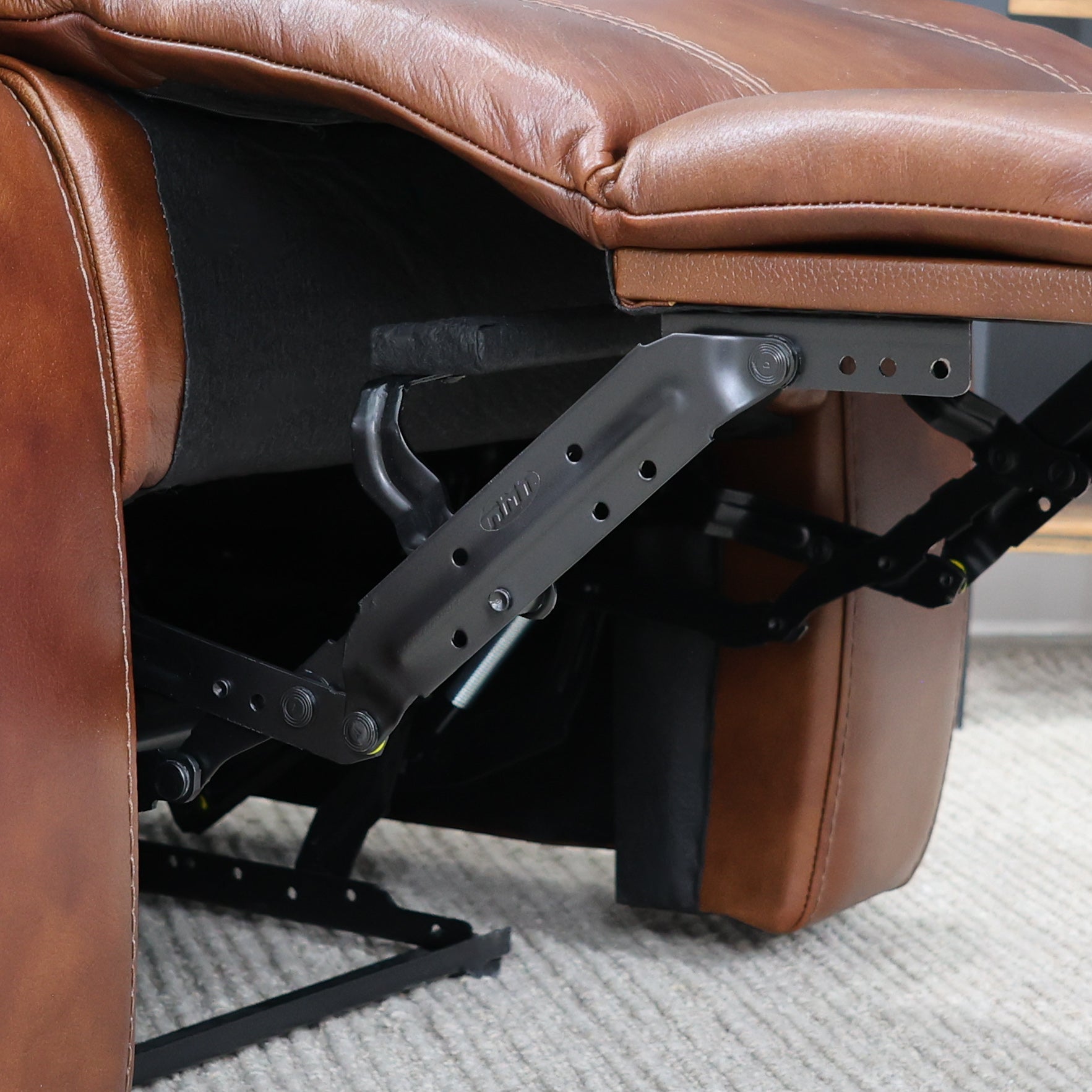 Belle Reclining 3 Seater - Tan Leather