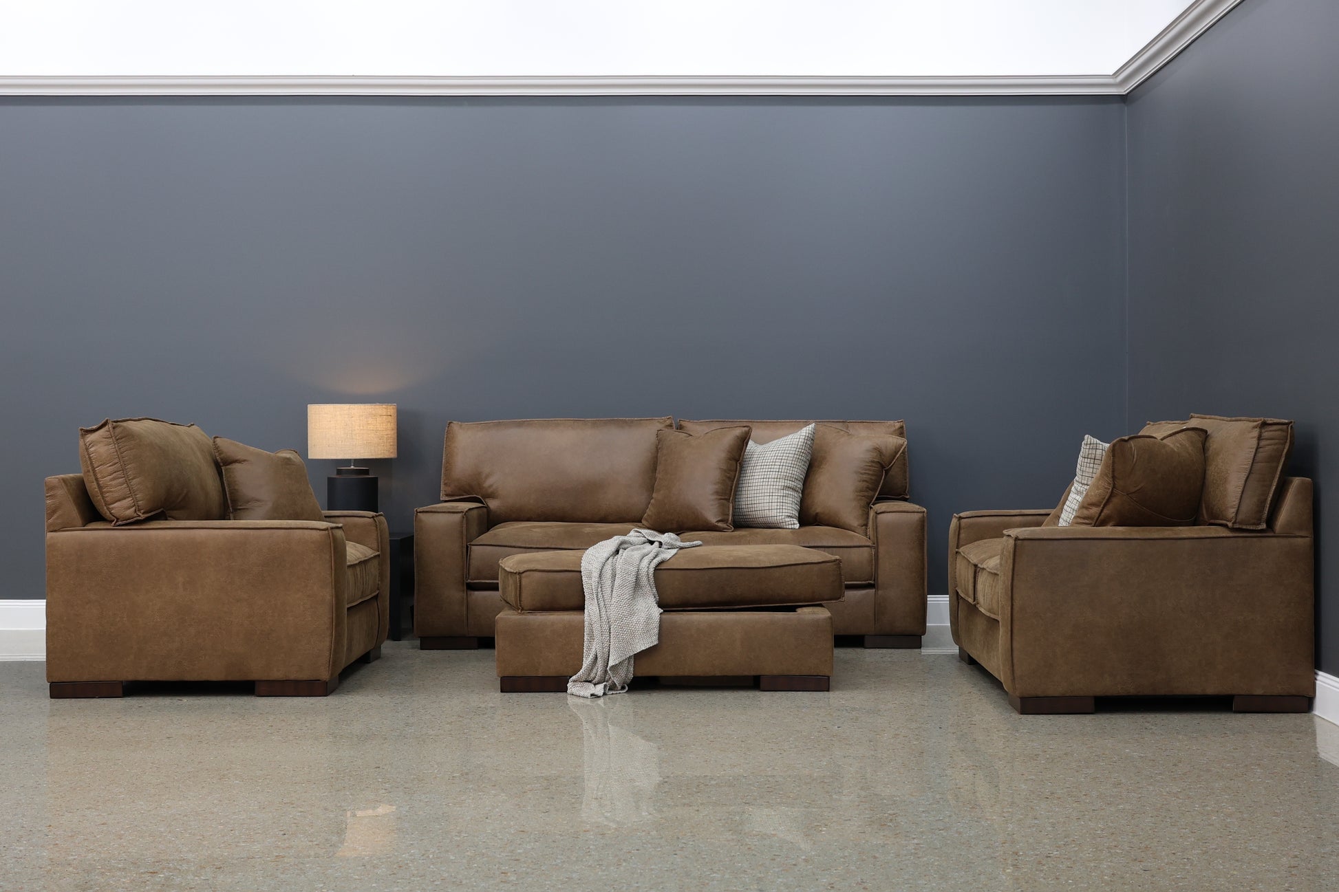 Gembrook Sofa - Tan Leather Air