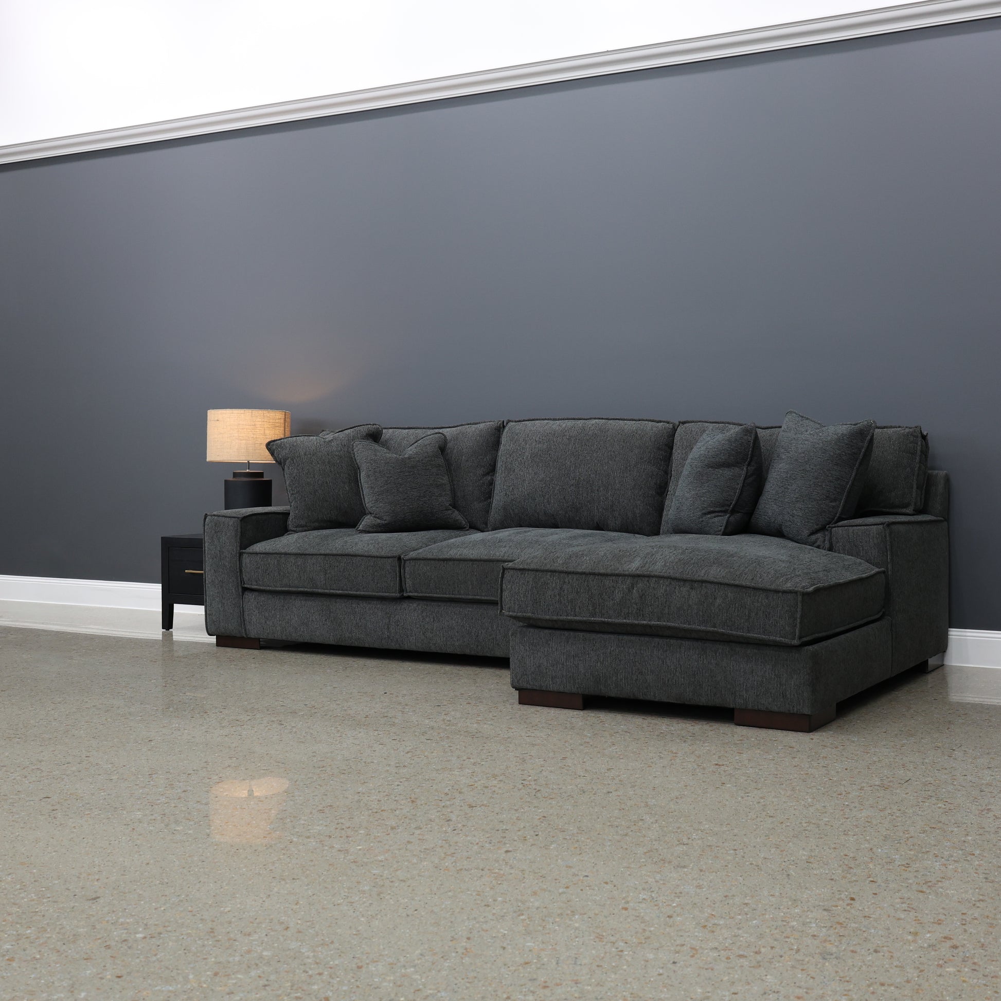 Gembrook RHF Sofa Chaise - Dark Grey