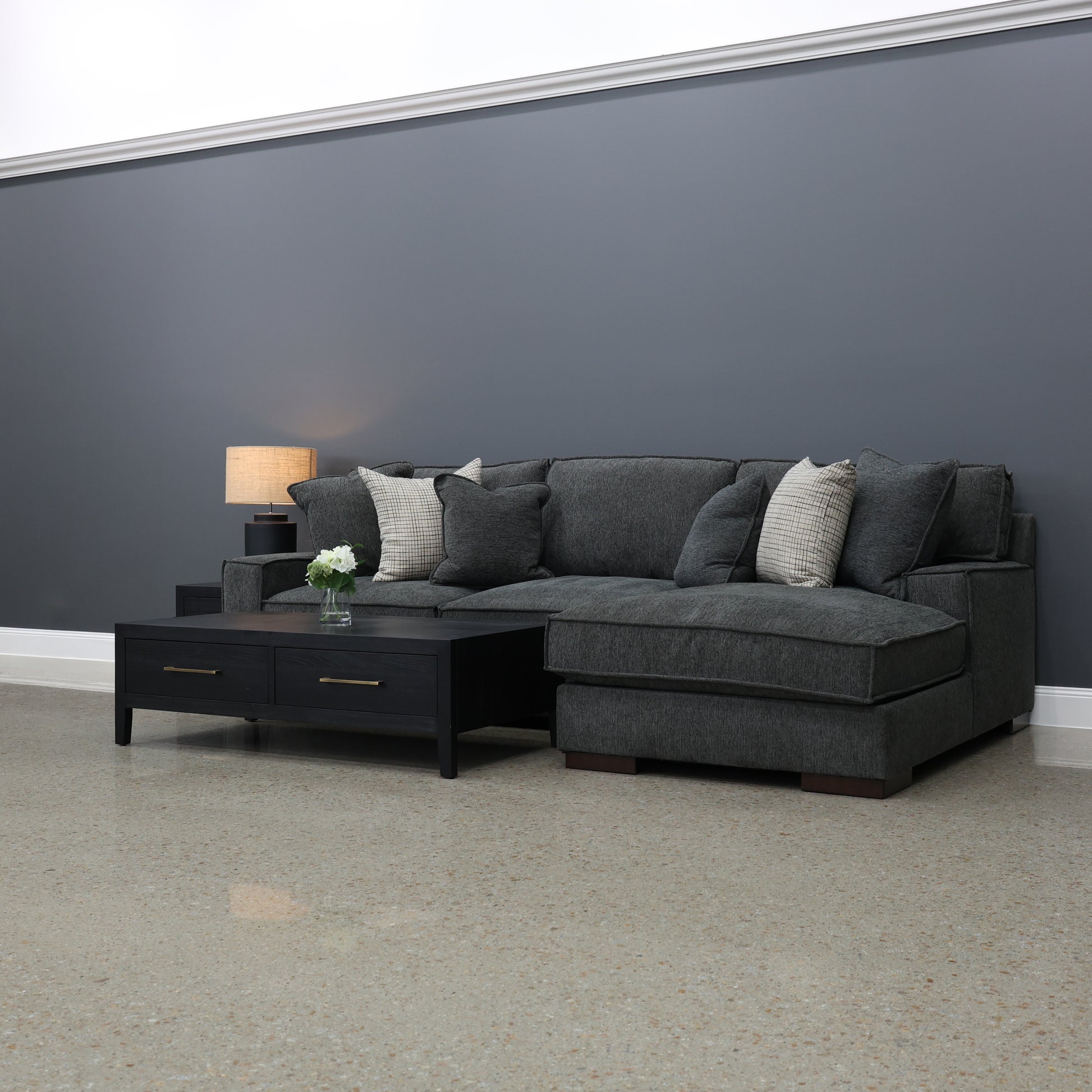Gembrook RHF Sofa Chaise - Dark Grey