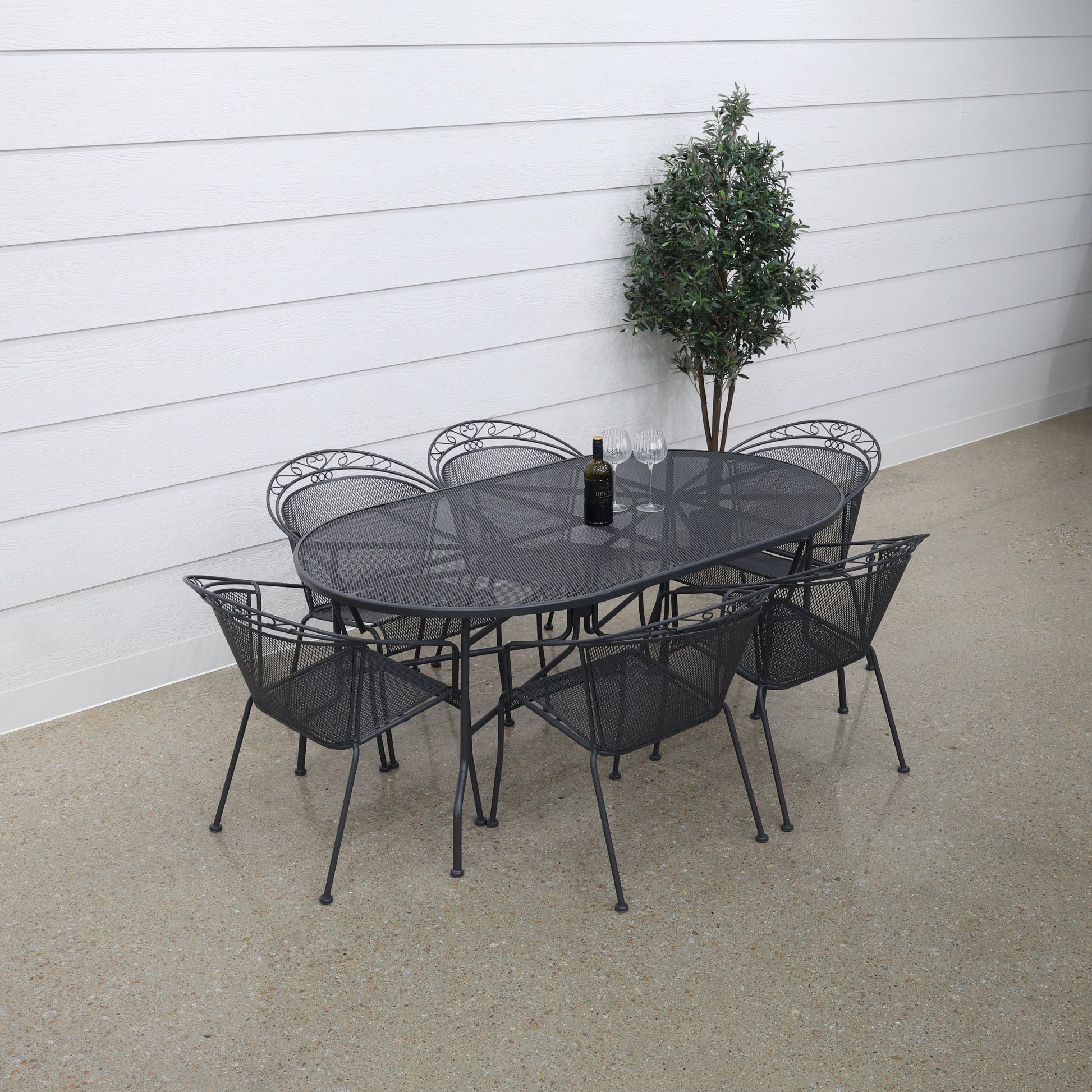 Outback Steel Oval Table 183cm