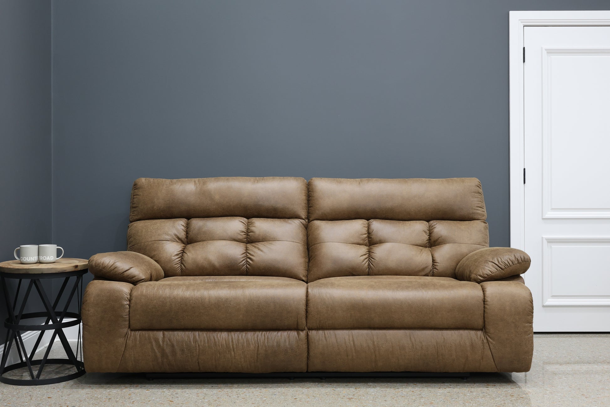 Narrabri Reclining Loveseat - Tan Leather Air