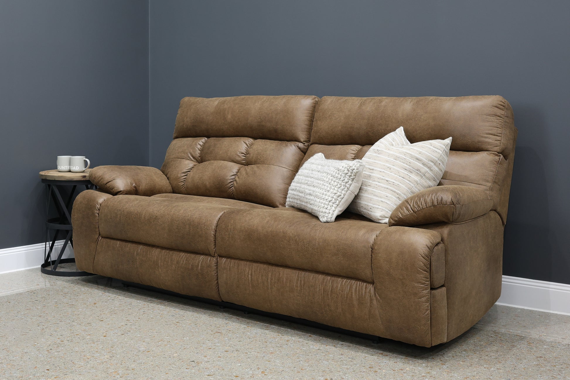 Narrabri Reclining Loveseat - Tan Leather Air