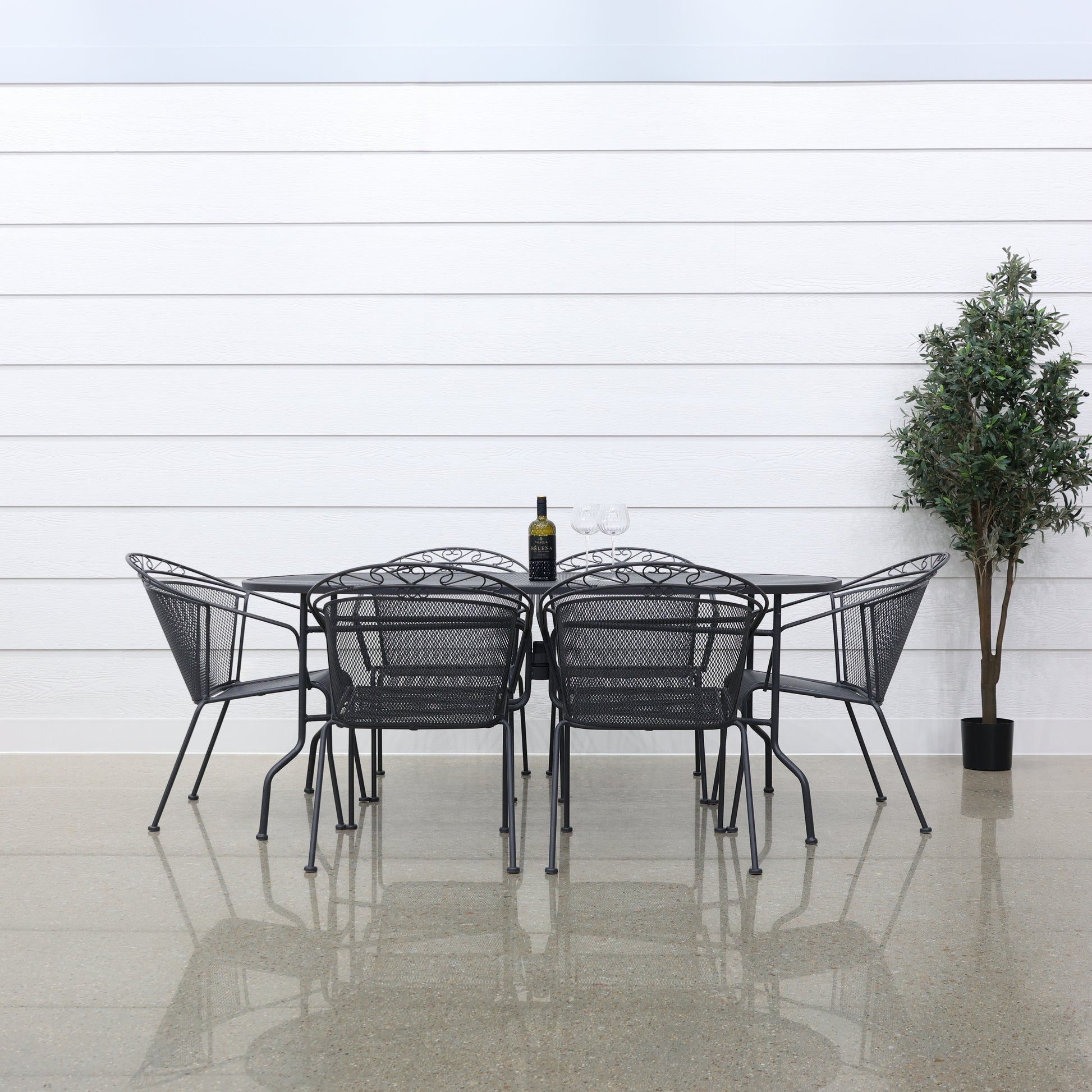 Outback Steel Oval Table 183cm