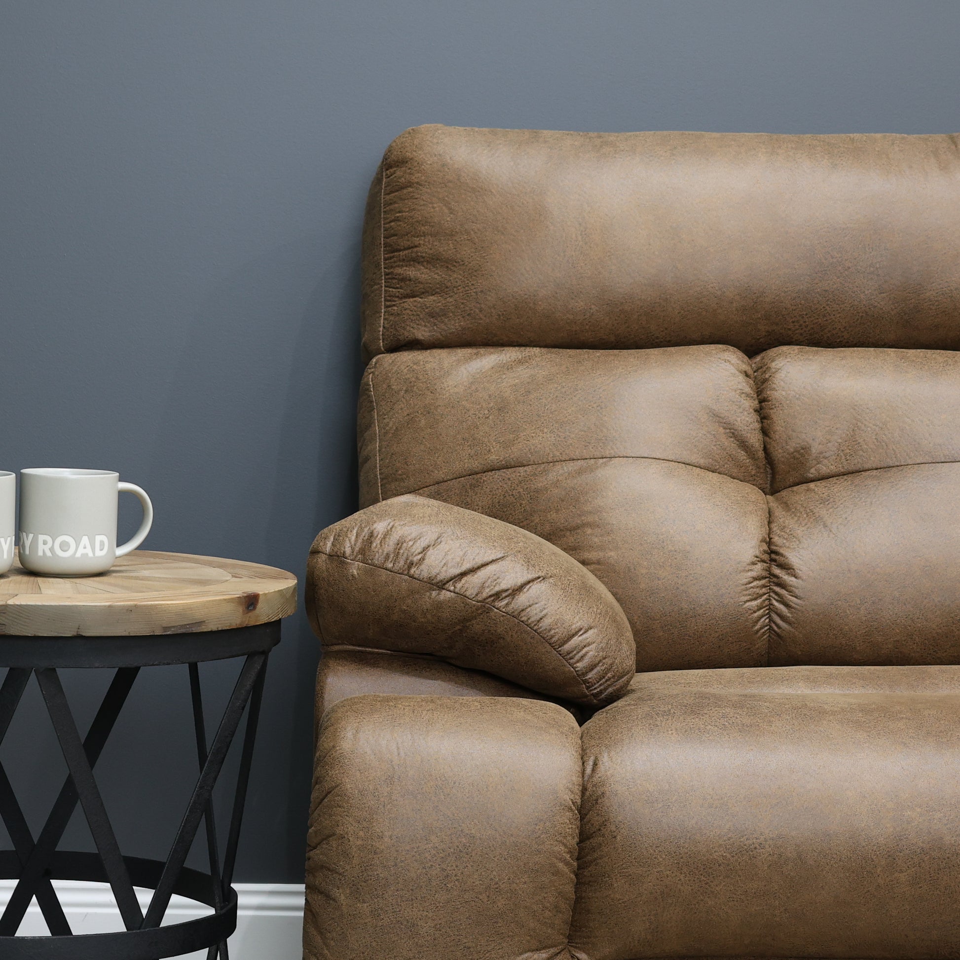 Narrabri Reclining Loveseat - Tan Leather Air