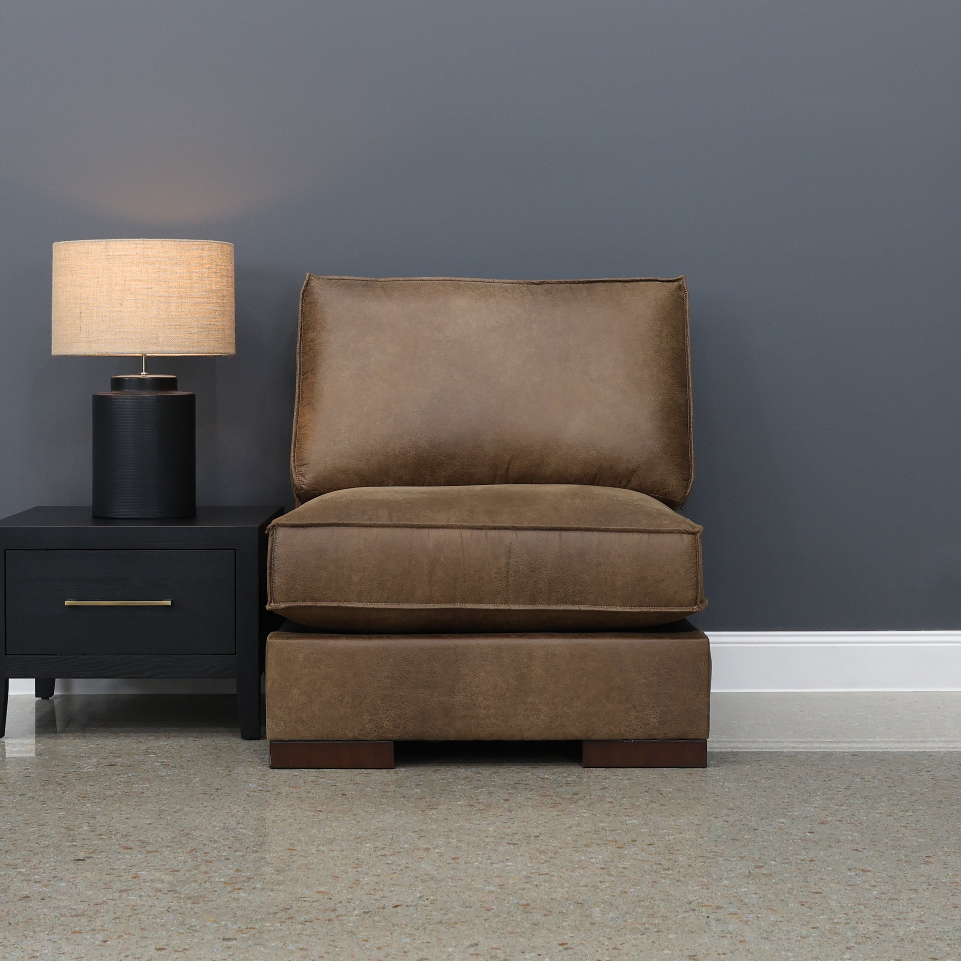 Gembrook Armless Chair - Tan Leather Air