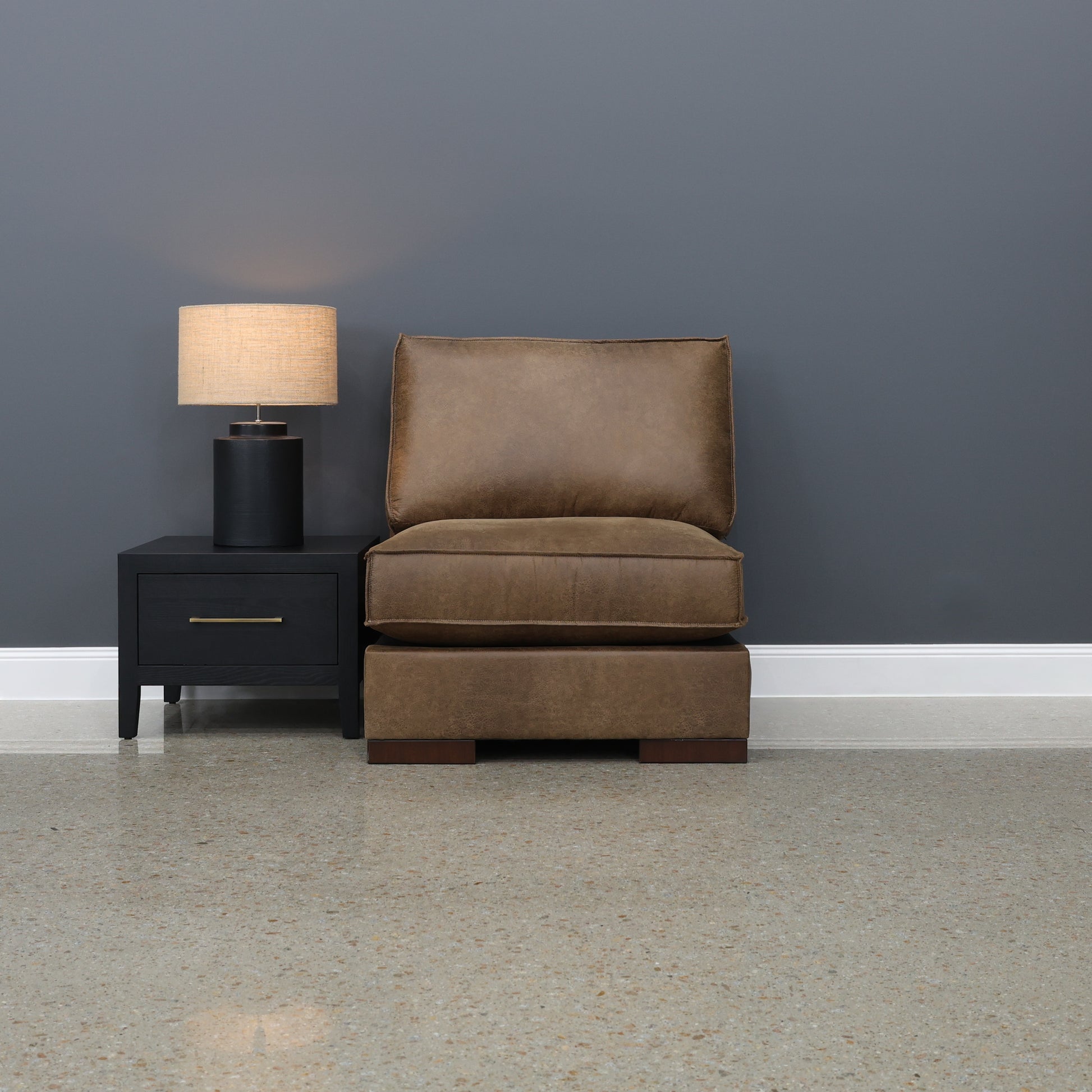 Gembrook Armless Chair - Tan Leather Air