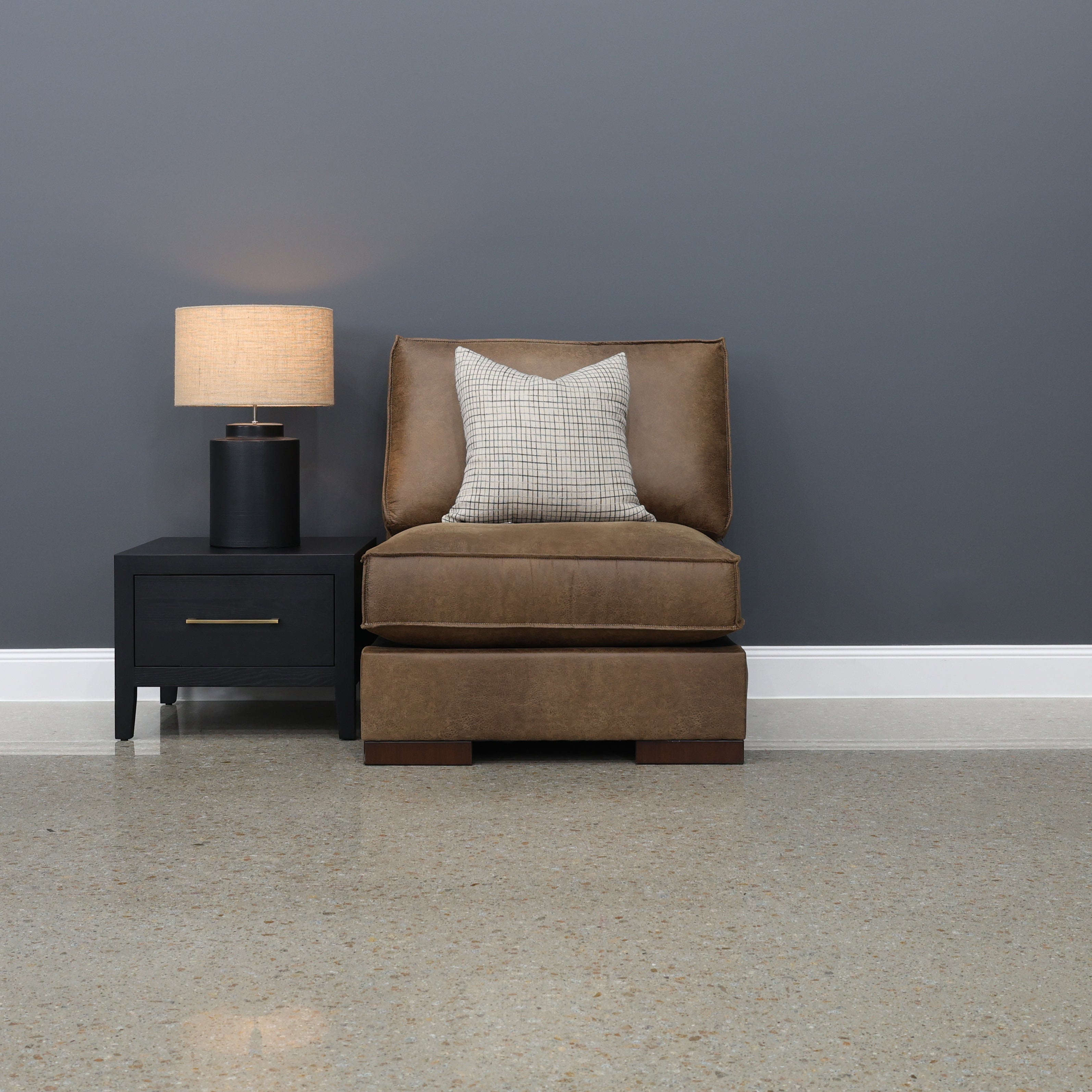 Gembrook Armless Chair - Tan Leather Air
