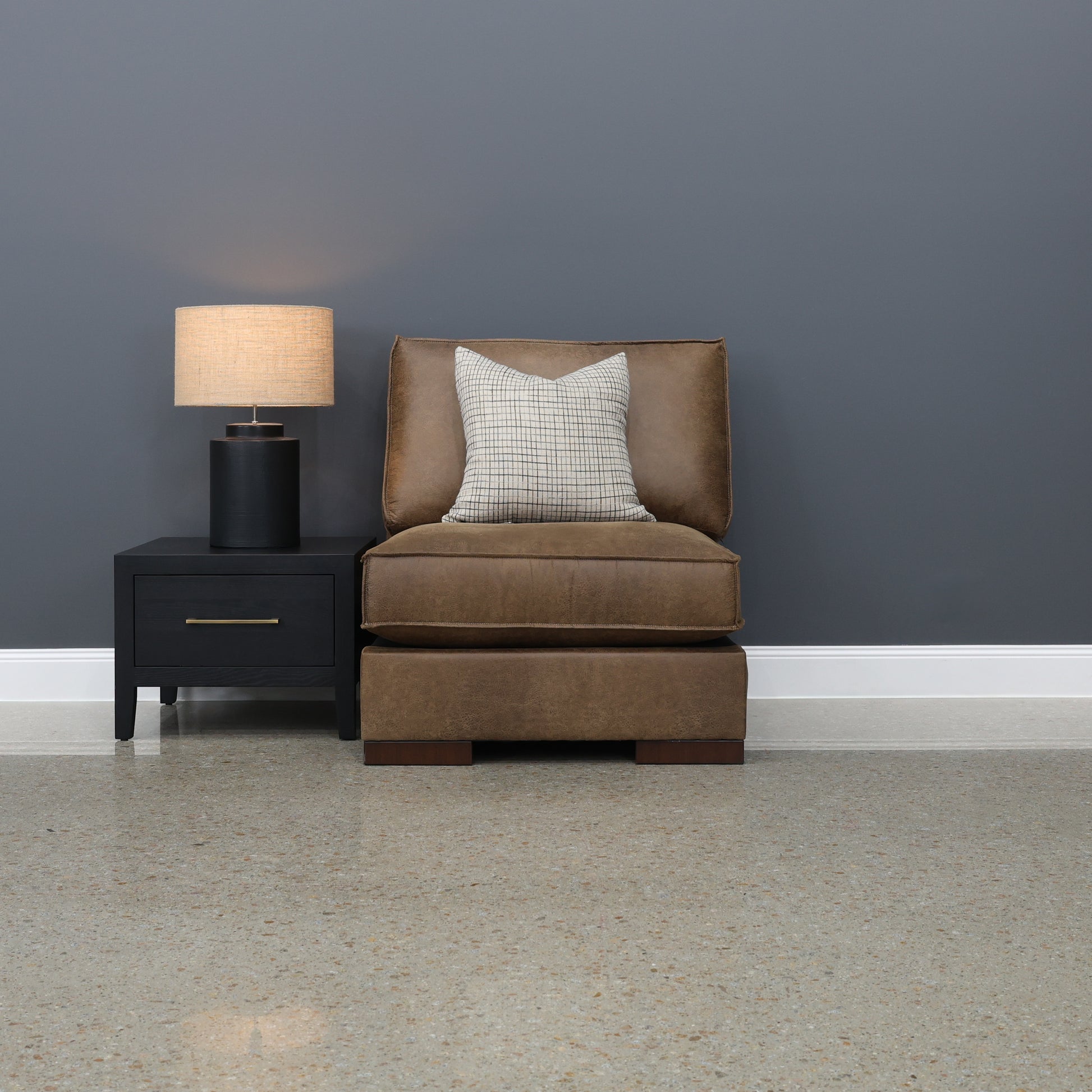 Gembrook Armless Chair - Tan Leather Air