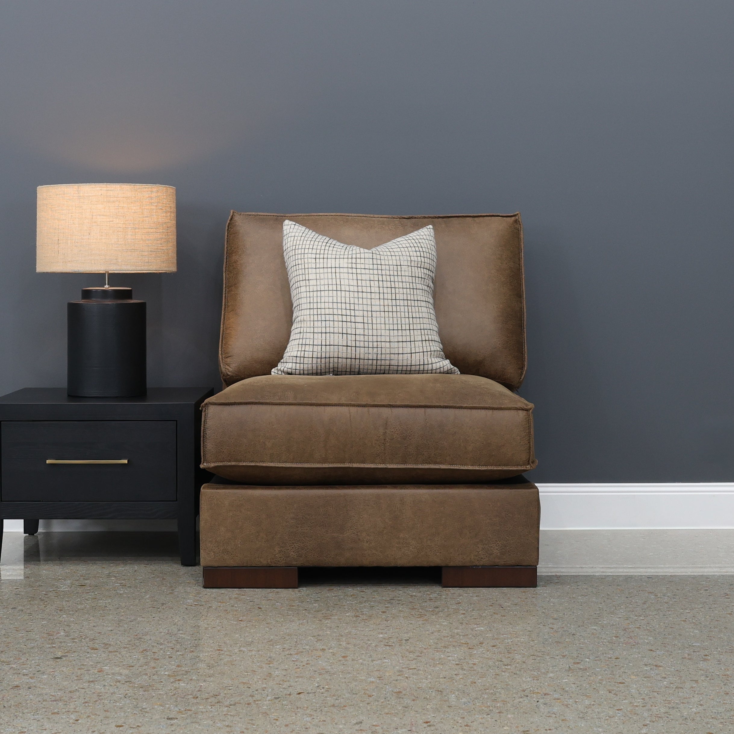 Gembrook Armless Chair - Tan Leather Air