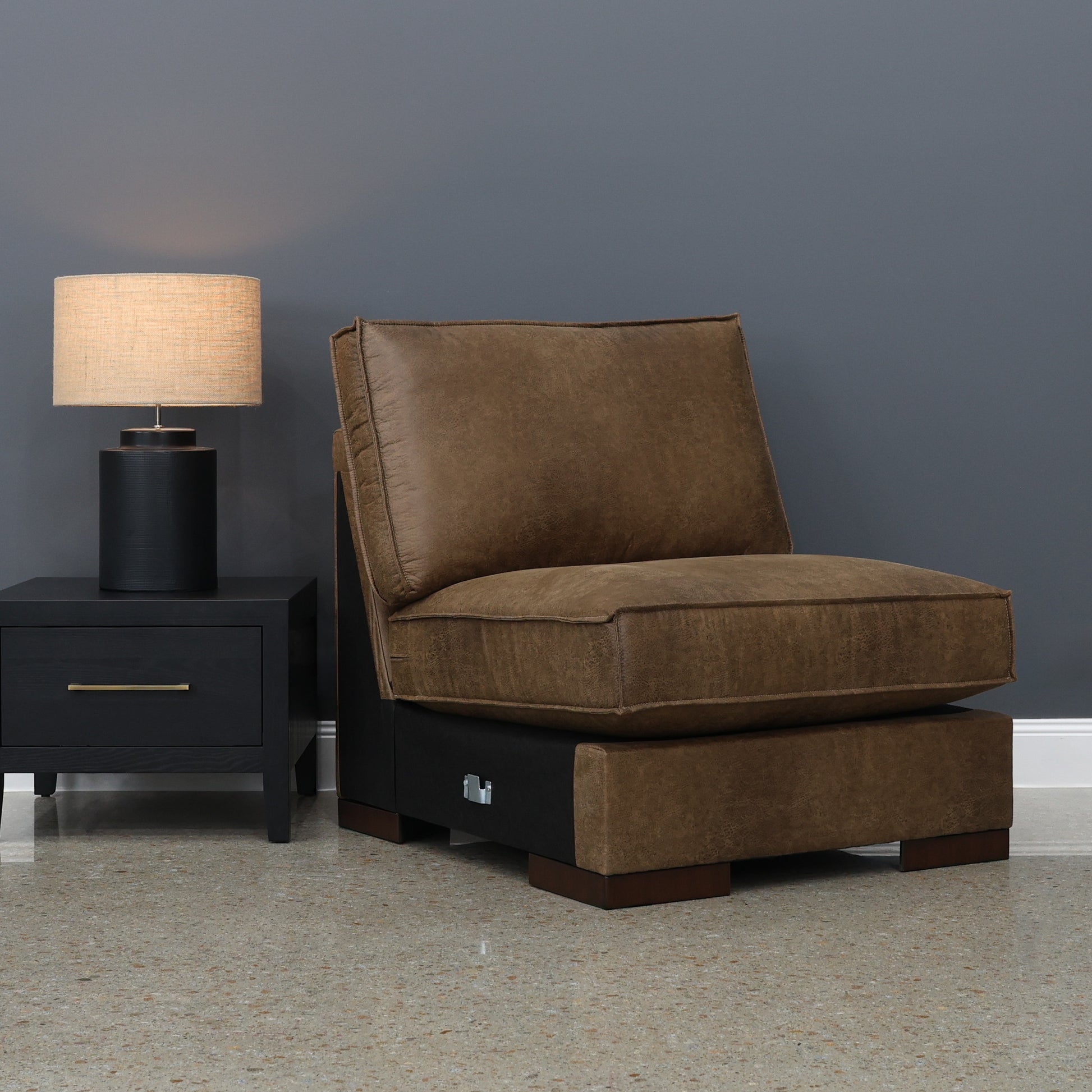 Gembrook Armless Chair - Tan Leather Air
