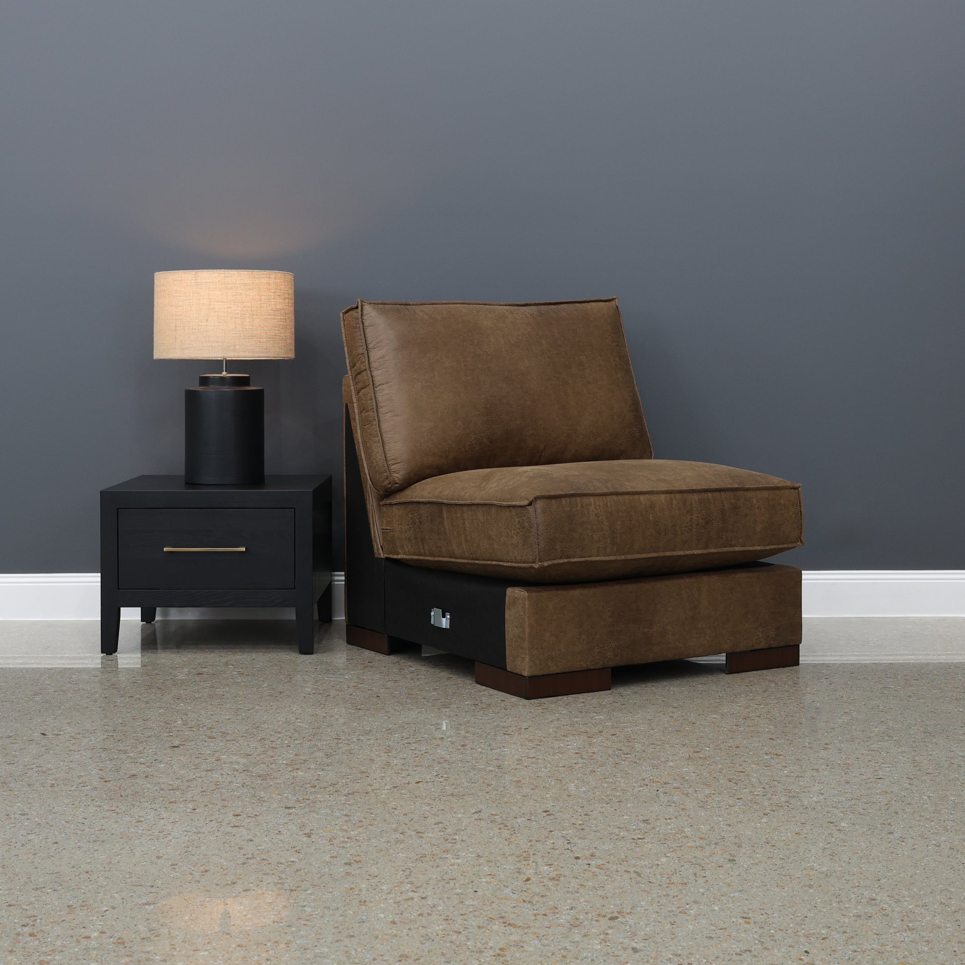 Gembrook Armless Chair - Tan Leather Air