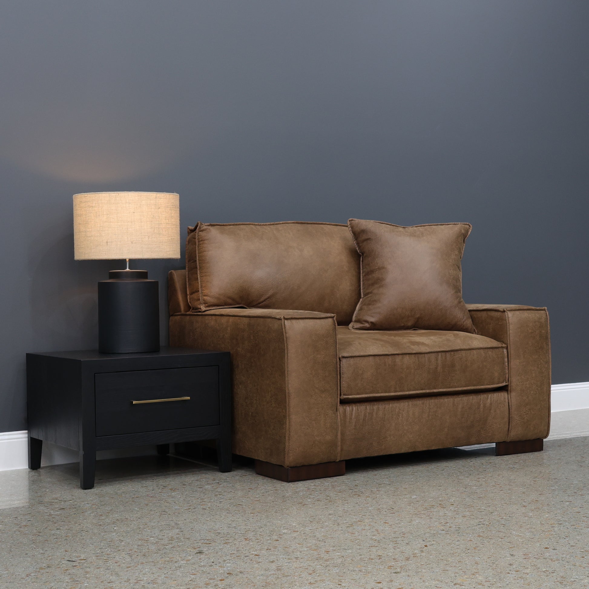 Gembrook Chair And A Half - Tan Leather Air