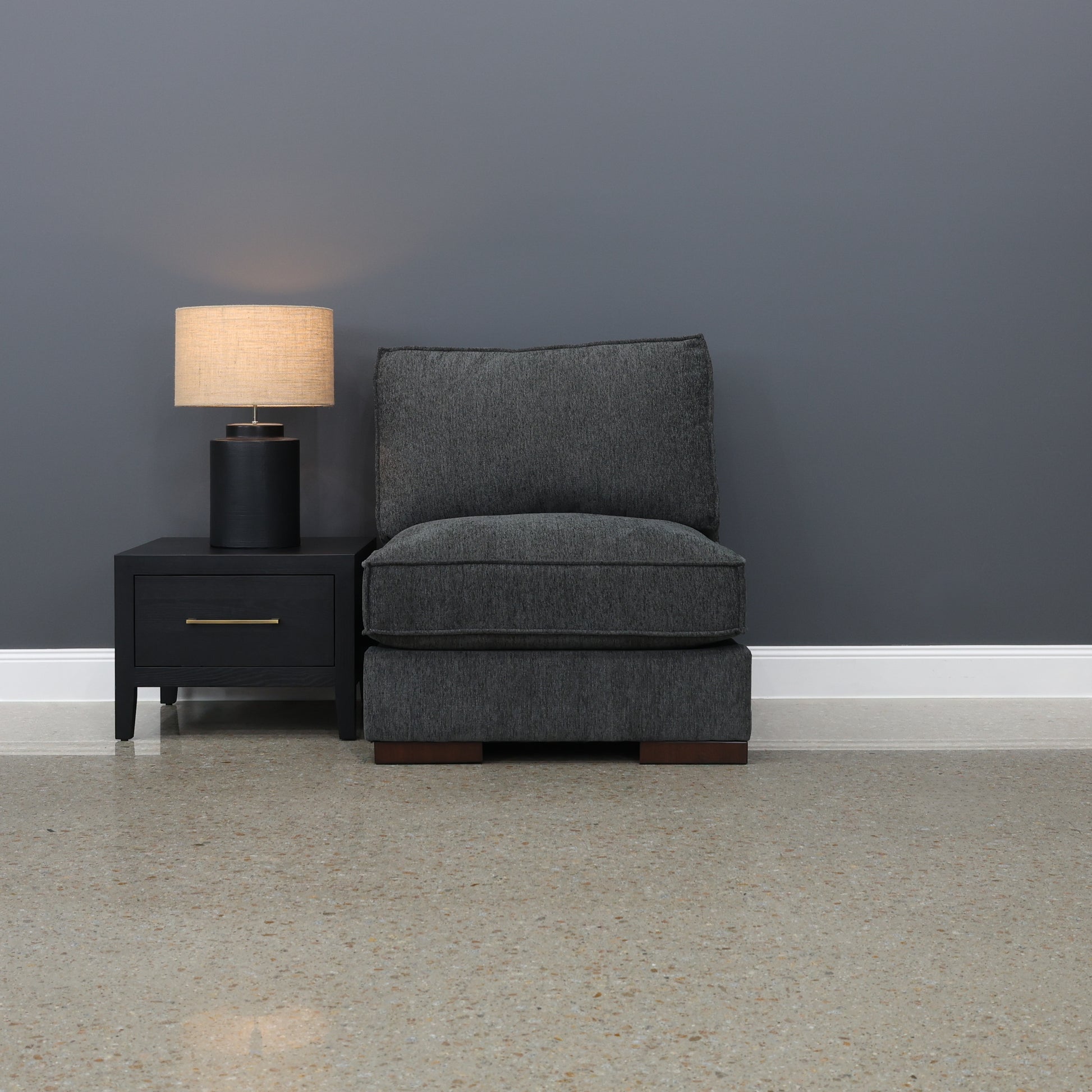 Gembrook Armless Chair - Dark Grey