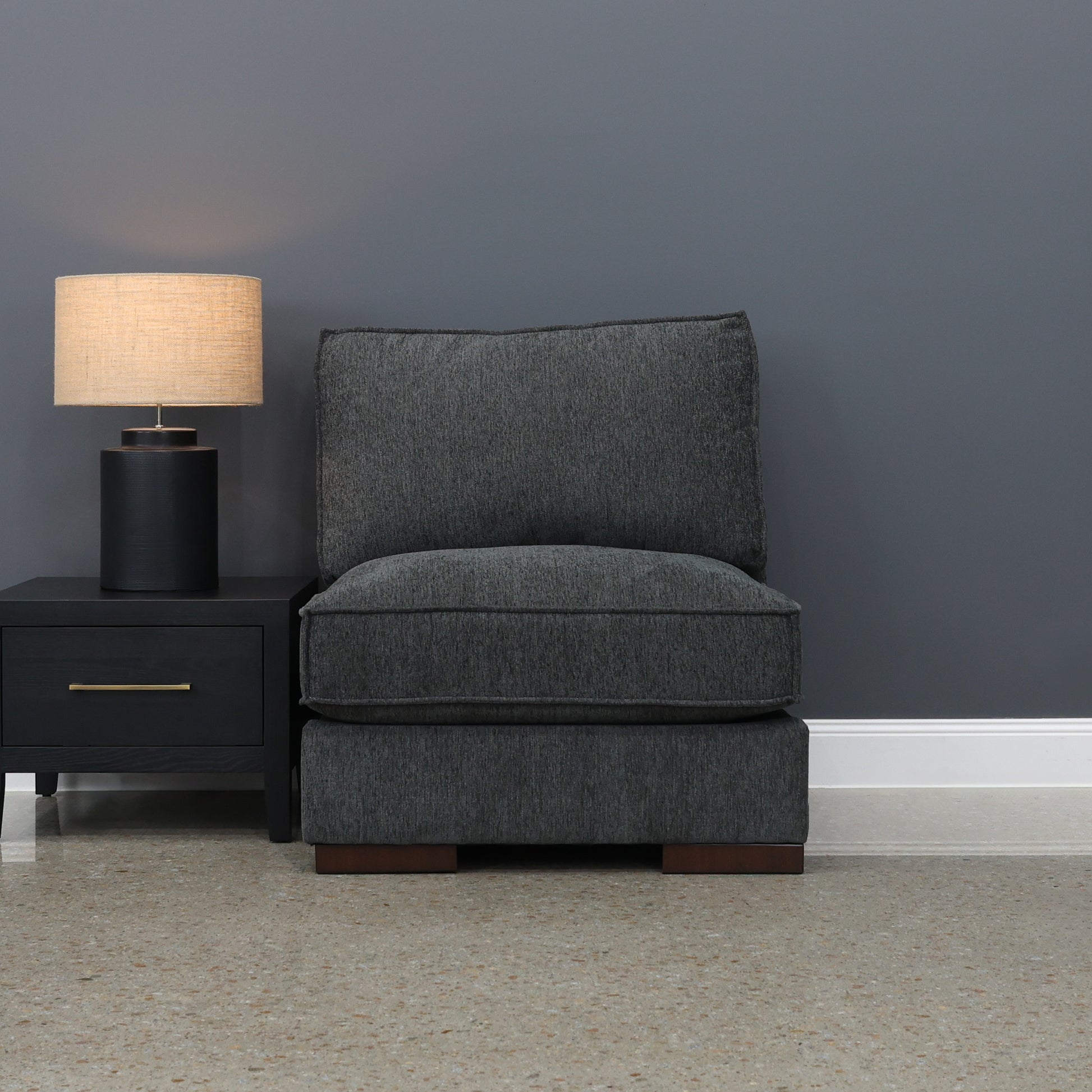 Gembrook Armless Chair - Dark Grey
