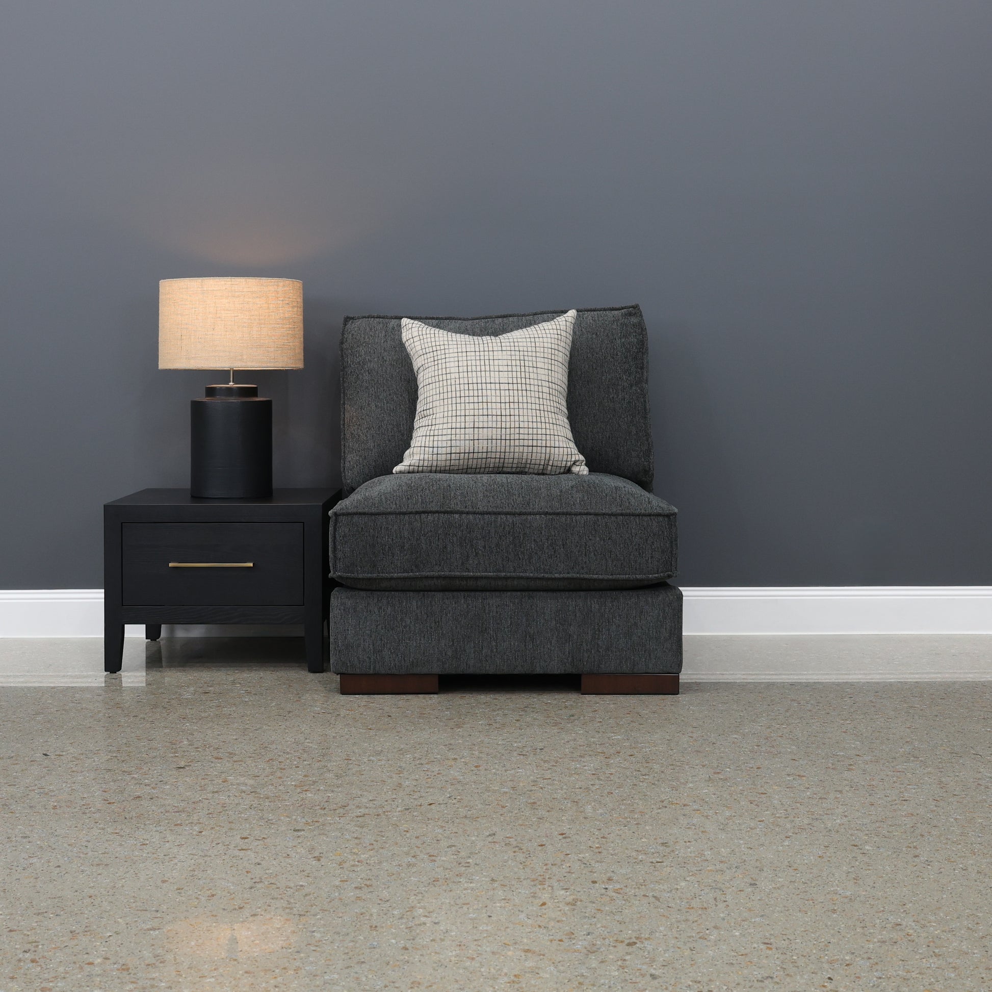 Gembrook Armless Chair - Dark Grey