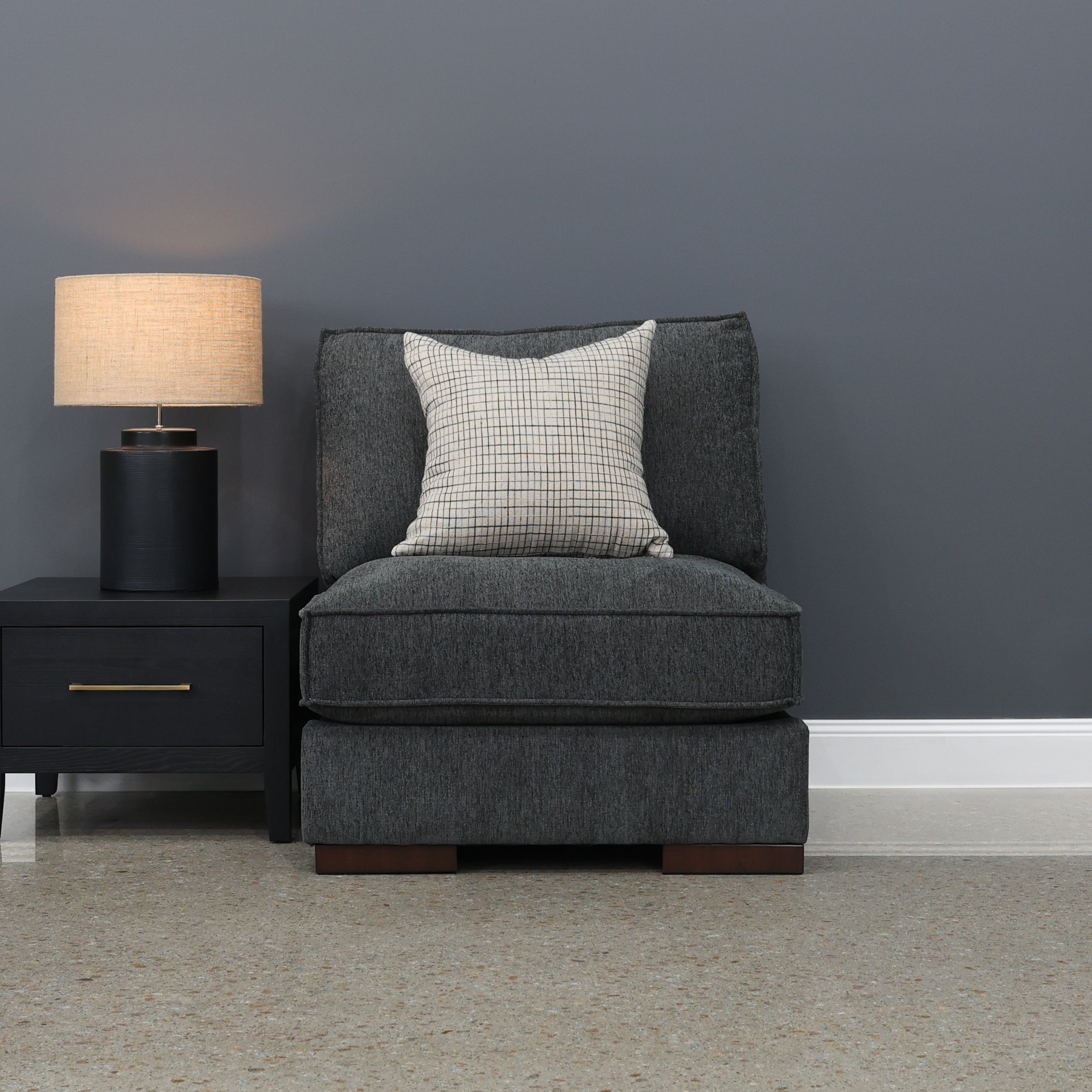 Gembrook Armless Chair - Dark Grey