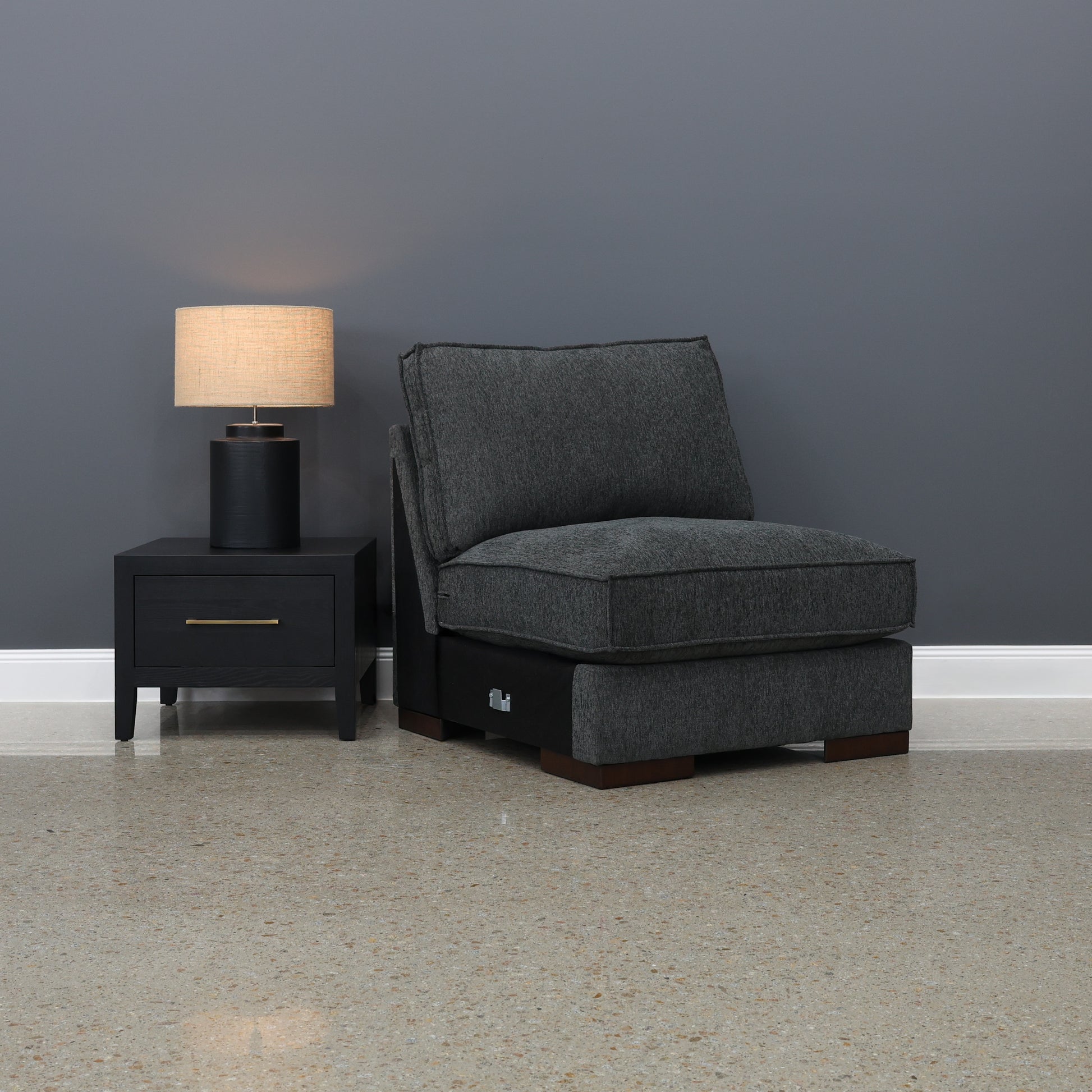 Gembrook Armless Chair - Dark Grey