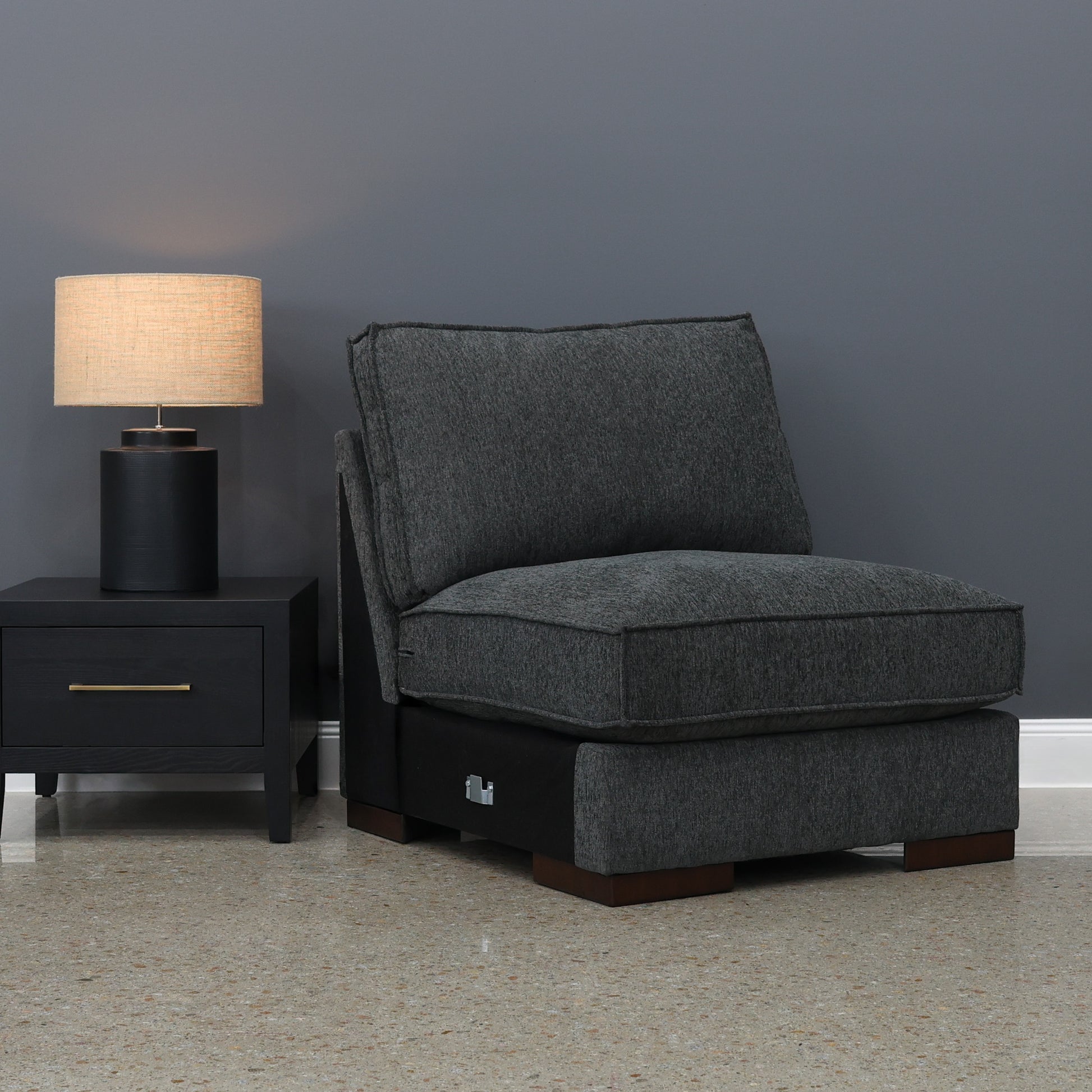 Gembrook Armless Chair - Dark Grey