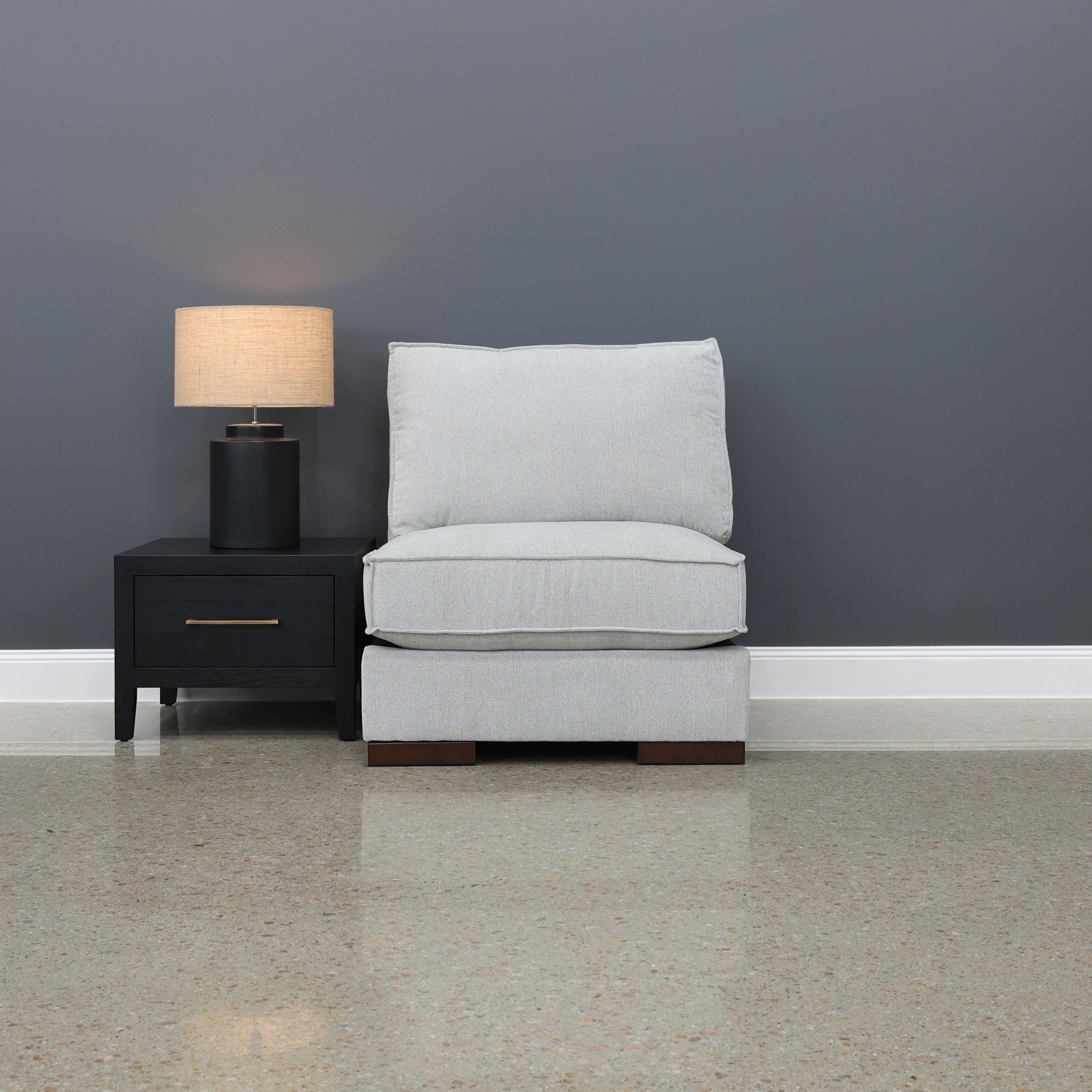Gembrook Armless Chair - Light Grey