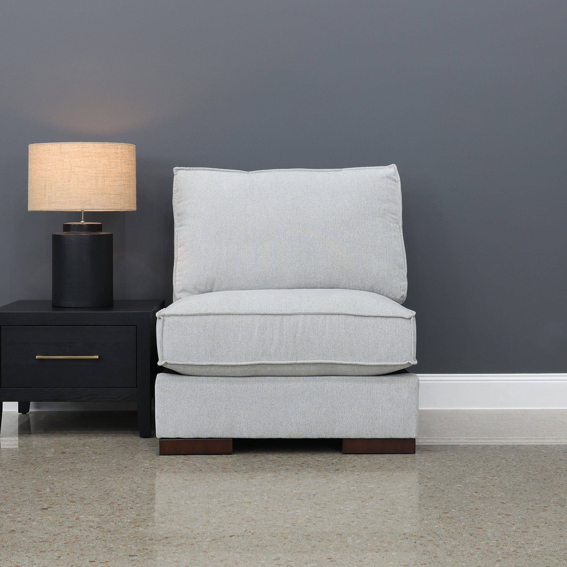 Gembrook Armless Chair - Light Grey