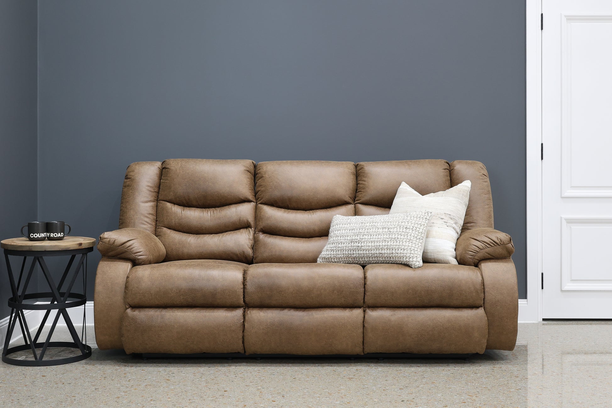 Werribee Electric Reclining Sofa - Tan