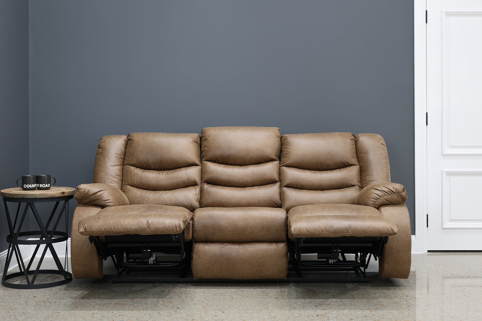 Werribee Electric Reclining Sofa - Tan